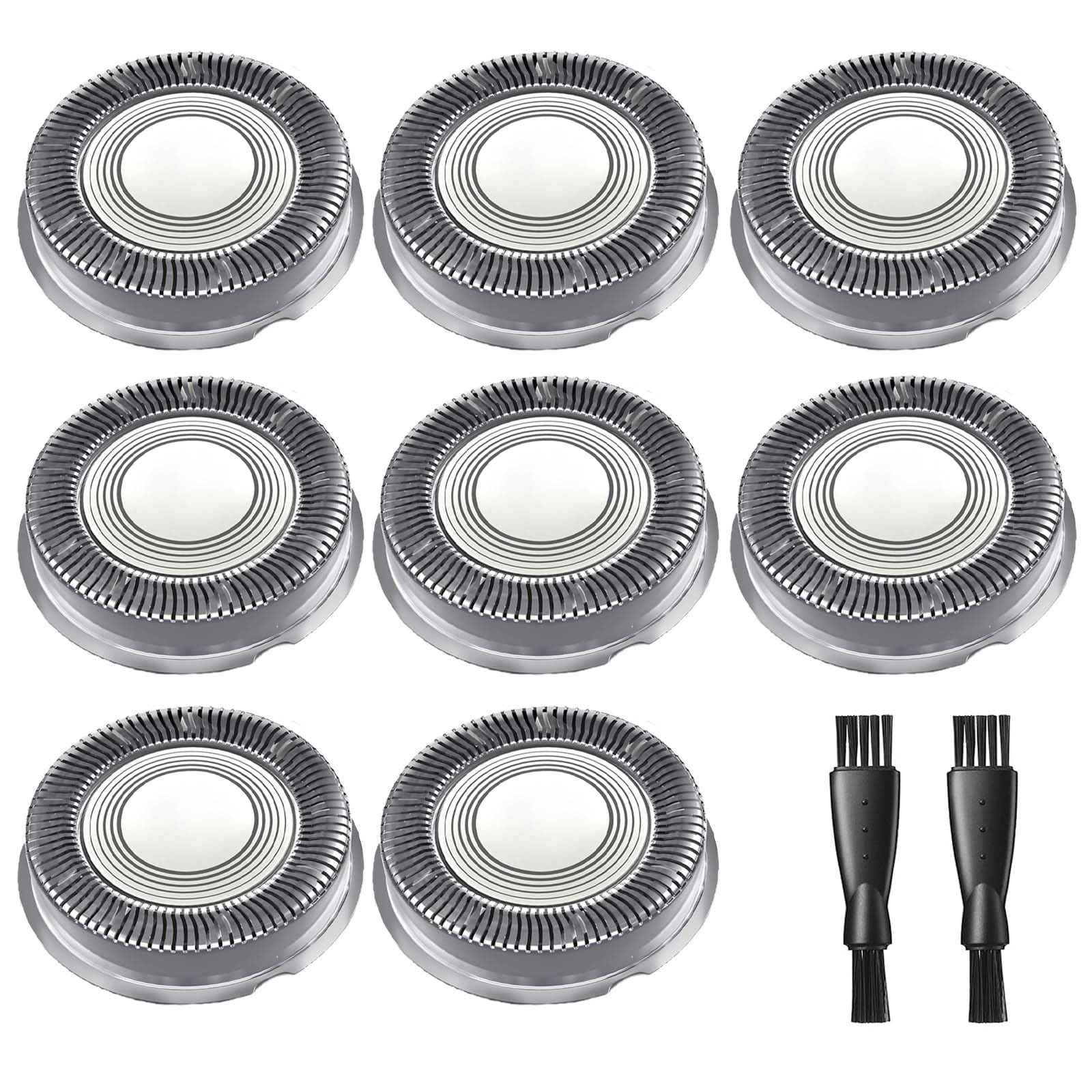 Norelco Head Shaver Replacement Heads Compatible with Philips Head Shaver Pro HS5980 HS7980 HS9980, 8PCS HS740 Blade Refill, 2 Cleaning Brush