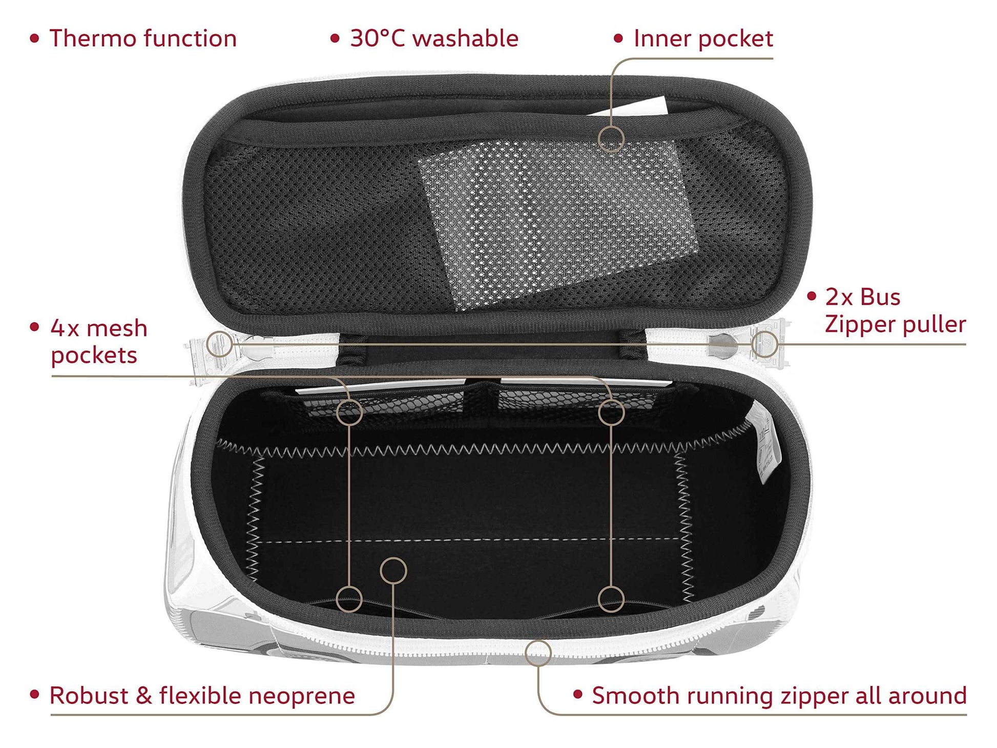 Brisa Neoprene Universal Bag, Orange, Small (23 x 11 x 8 cm)