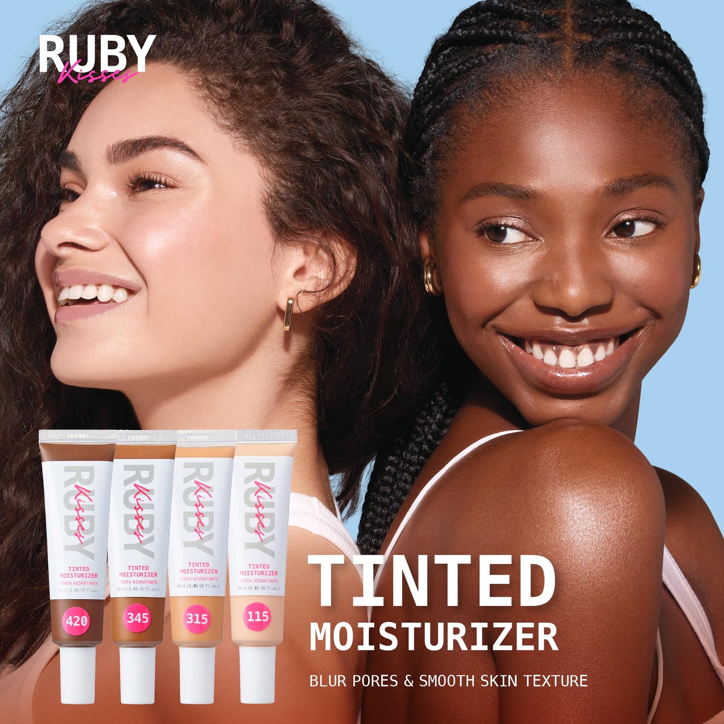 Ruby Kisses Tinted Moisturizer, Hydration, Calm & Revitalize Skin, Skin Perfecting, Blur Pores & Fine Lines, Natural Finish & All-Day Comfort Wear (Golden)