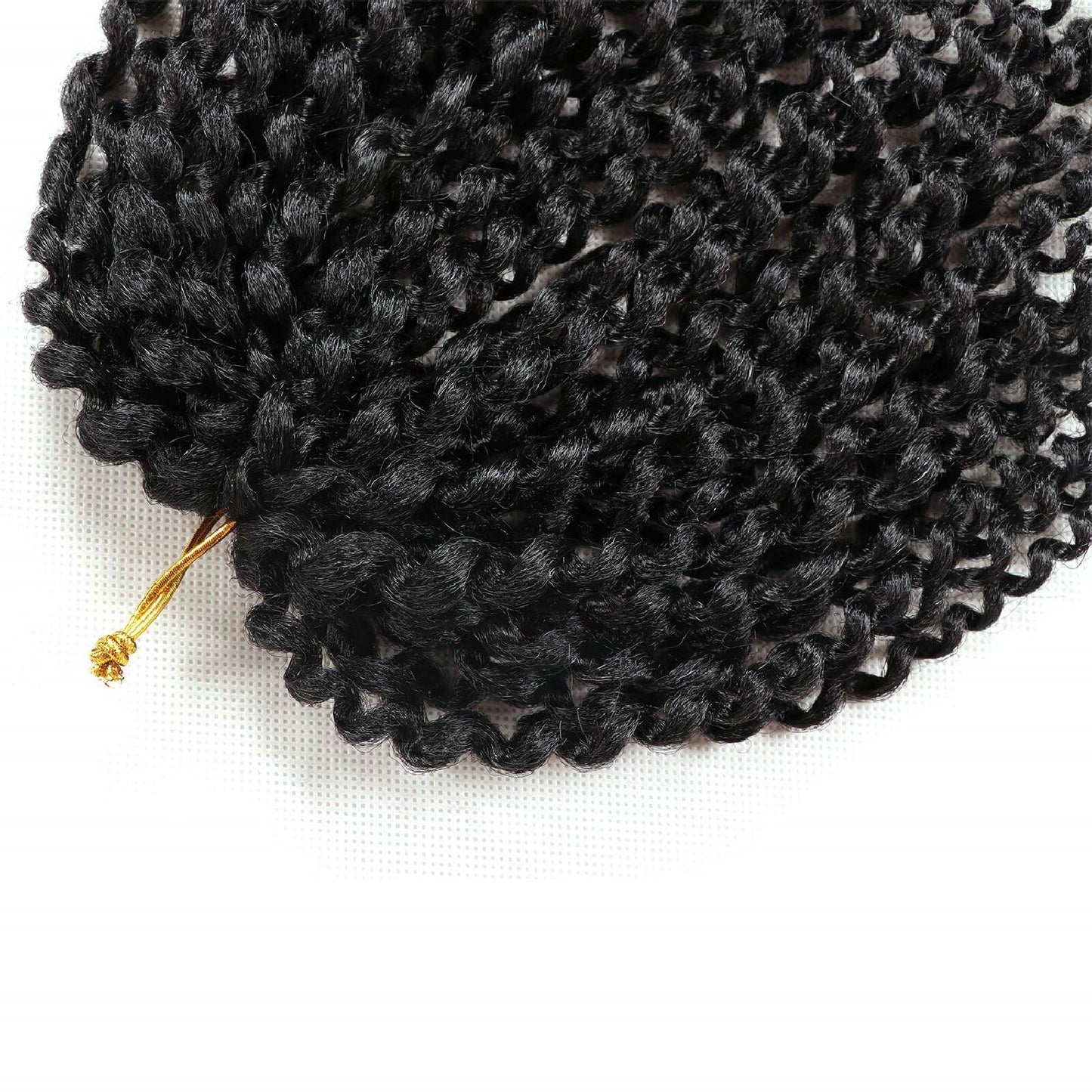 8 Inch Short Passion Twist Crochet Hair 3 Bundles Marlybob Crochet Hair Kinky Curly Crochet Hair for Black Women Water Wave Crochet Braids Hair for Kids (8 Inch/3 Bundles, 2#)