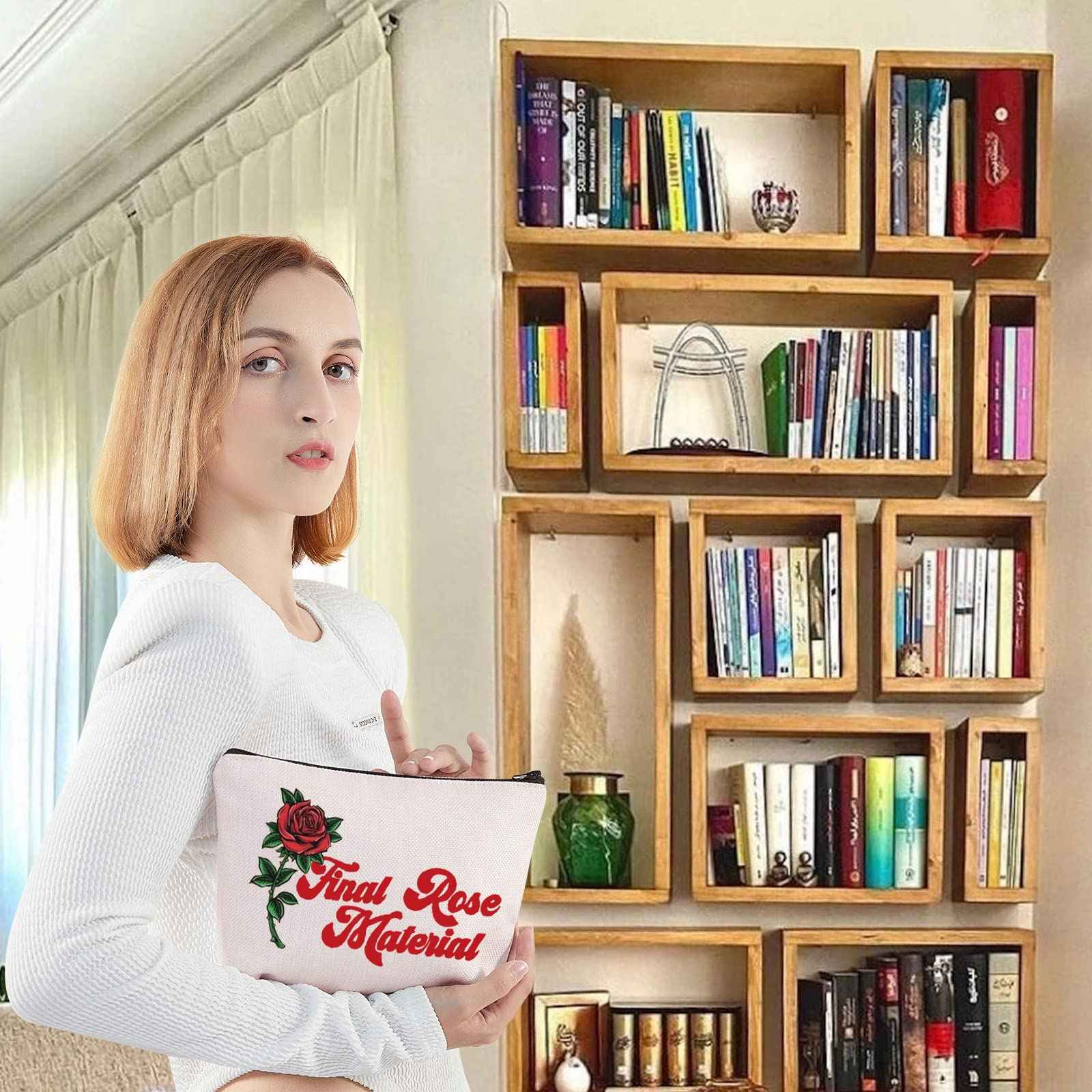 LEVLO Bachelor Fans Cosmetic Make Up Bag Bachelor TV Show Inspired Gift Final Rose Material Cosmetic Bag