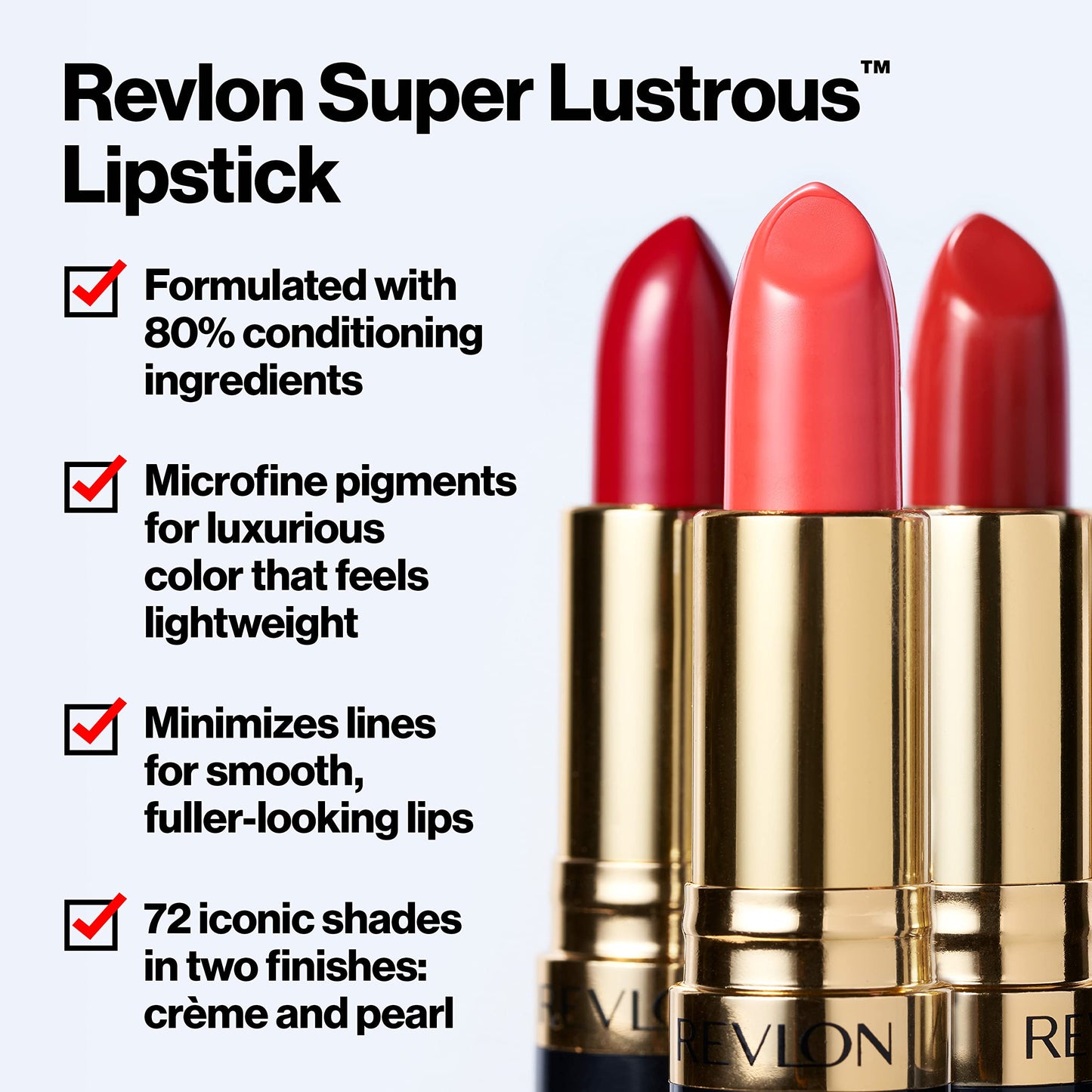 Revlon Lipstick, Super Lustrous Lipstick, Creamy Formula For Soft, Fuller-Looking Lips, Moisturized Feel, Cherry Blossom (028), 0.15 oz