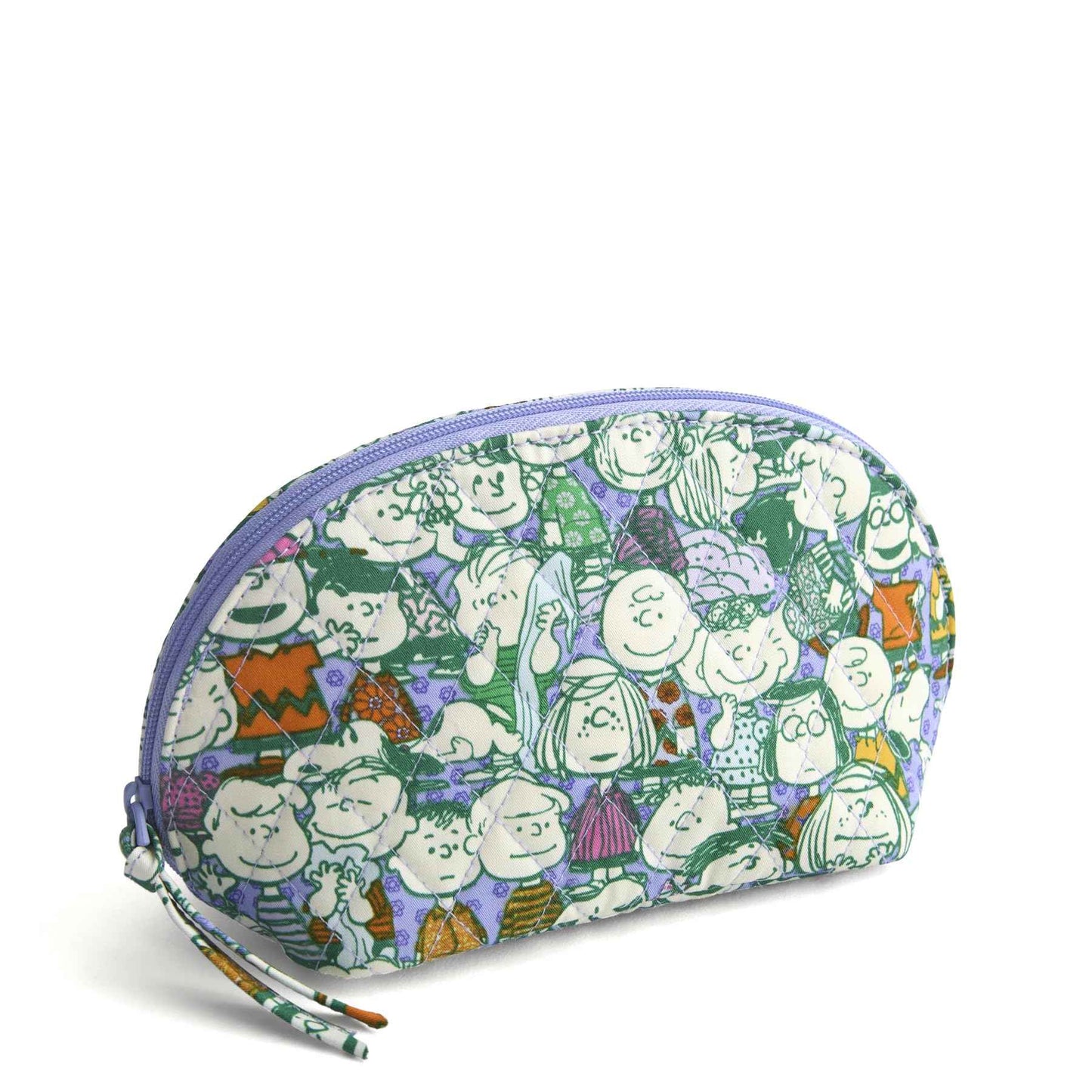 Vera Bradley Premium Cotton Medium Cosmetic Makeup Bag, Peanuts Pals