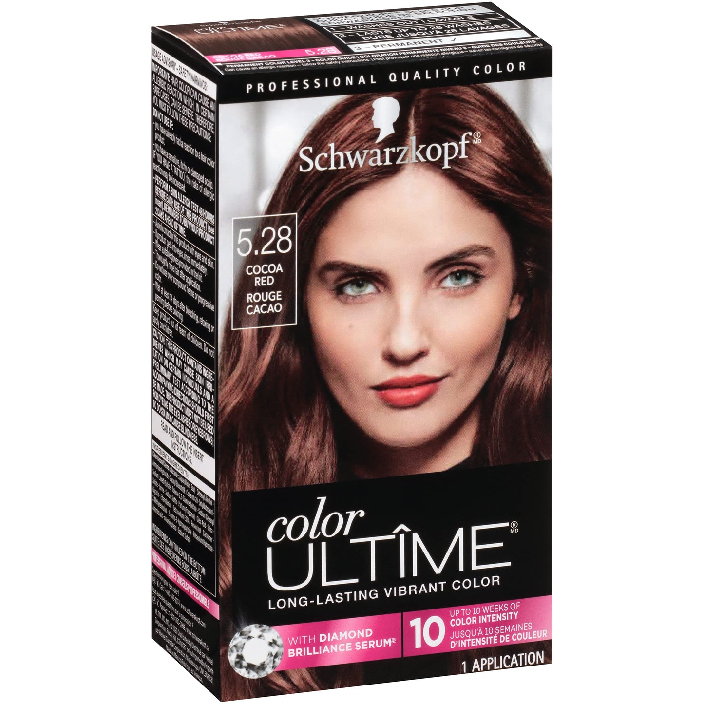 Schwarzkopf Color Ultime Hair Color Cream, 5.28 Cocoa Red (Packaging May Vary)