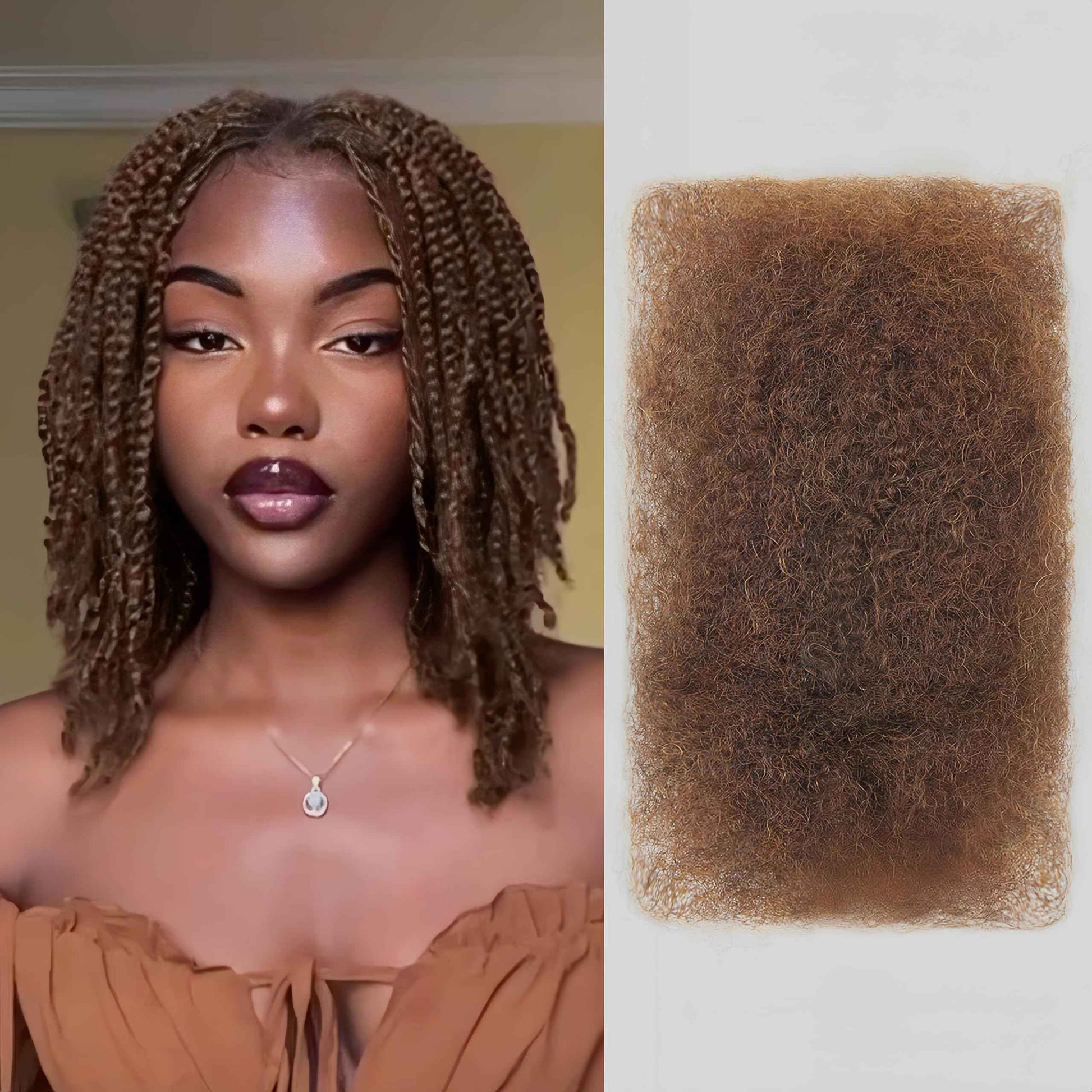 Afro Kinkys Bulk Human Hair, 16 inch 50 Gram 4c Curly Hair for Permanent Sister Locs/Mini Twists/Braids Can Dye and Bleach (#4, 16Inch)