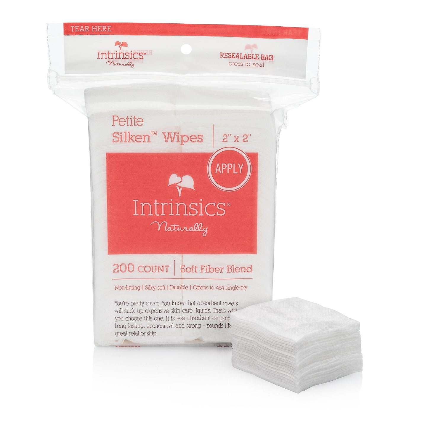 Intrinsics Petite Silken Wipes (Two 2x2 Inch)