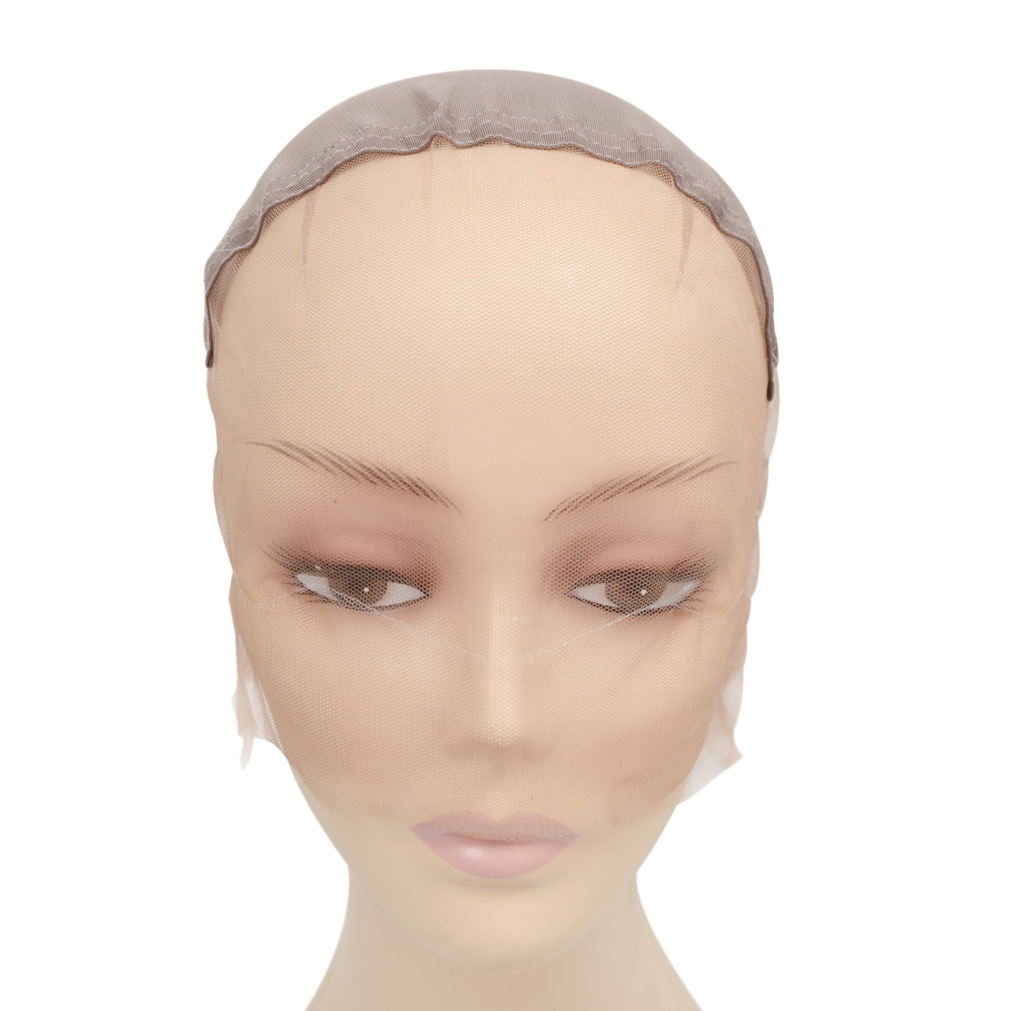 YANTAISIYU Full Lace Wig Cap Wig Base with Adjustable Strap Hairnet Cap for Making Wig Caps (Brown M 22inch)