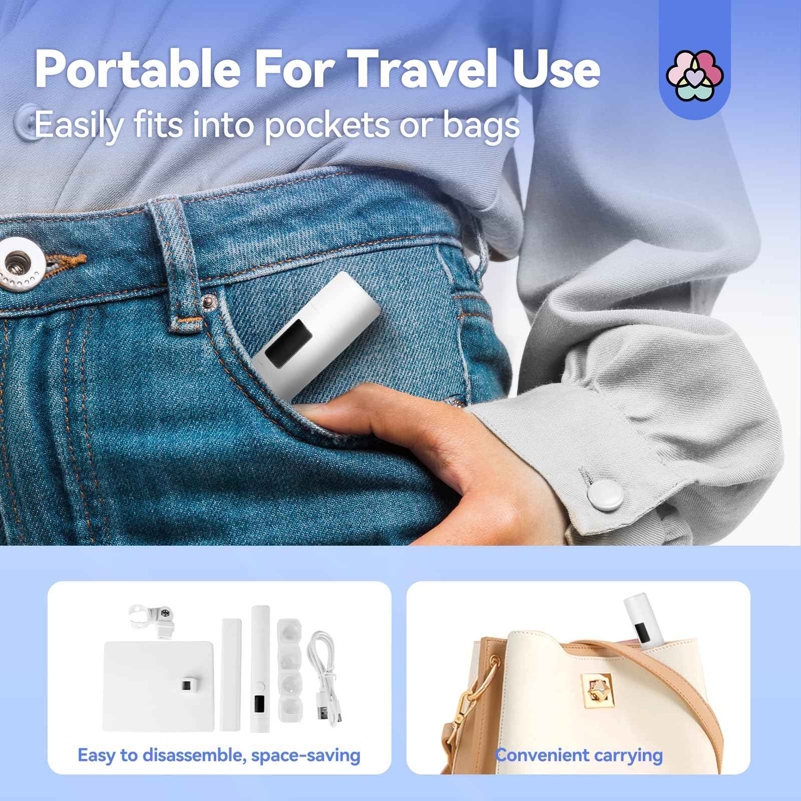 SAVILAND Handheld Magnetic U V Light for Nails: 2-in-1 Fast Curing U V Nail Dryer Nail Stamper Magnetic Stand Wireless LED Nail Light for Gel Nails: 2-in-1 Handheld LCD Display Screen