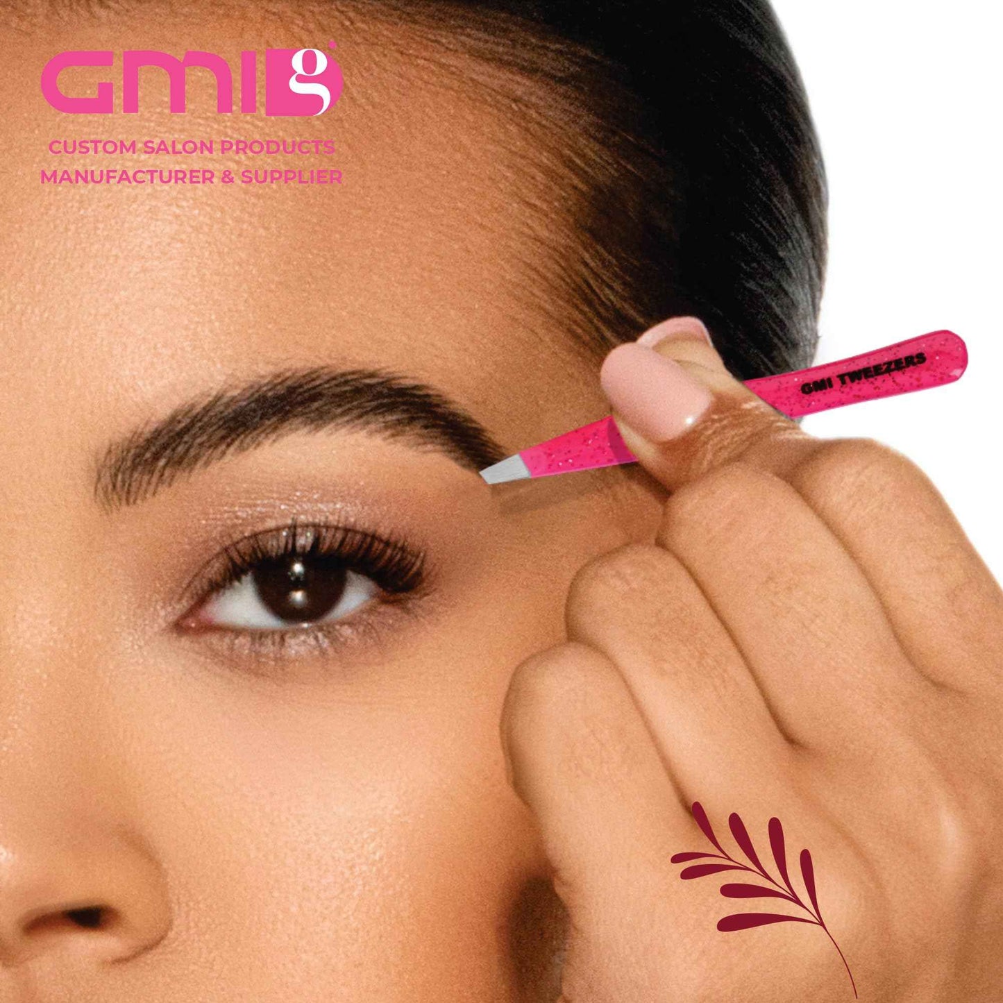 Eyebrow Tweezers - 1 Pc Professional Stainless Steel Tweezer for Facial Hair Removal- Eyebrow Tweezers for Women and Men - Professional eye brow twizzers and trimmer. (Pink)