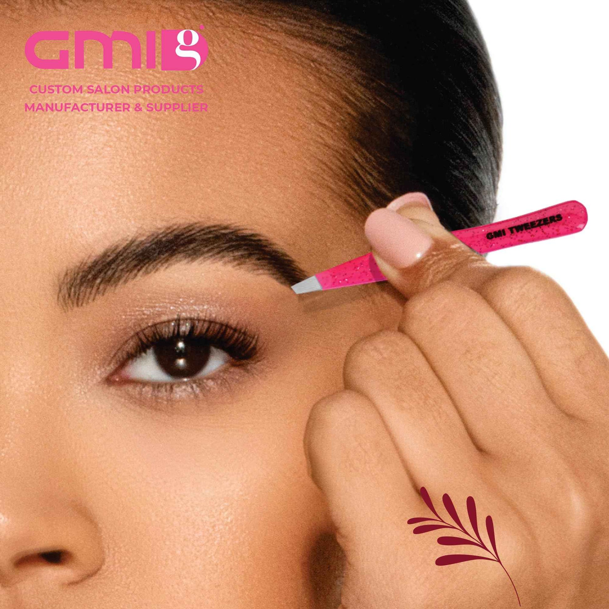 Eyebrow Tweezers - 1 Pc Professional Stainless Steel Tweezer for Facial Hair Removal- Eyebrow Tweezers for Women and Men - Professional eye brow twizzers and trimmer. (Pink)