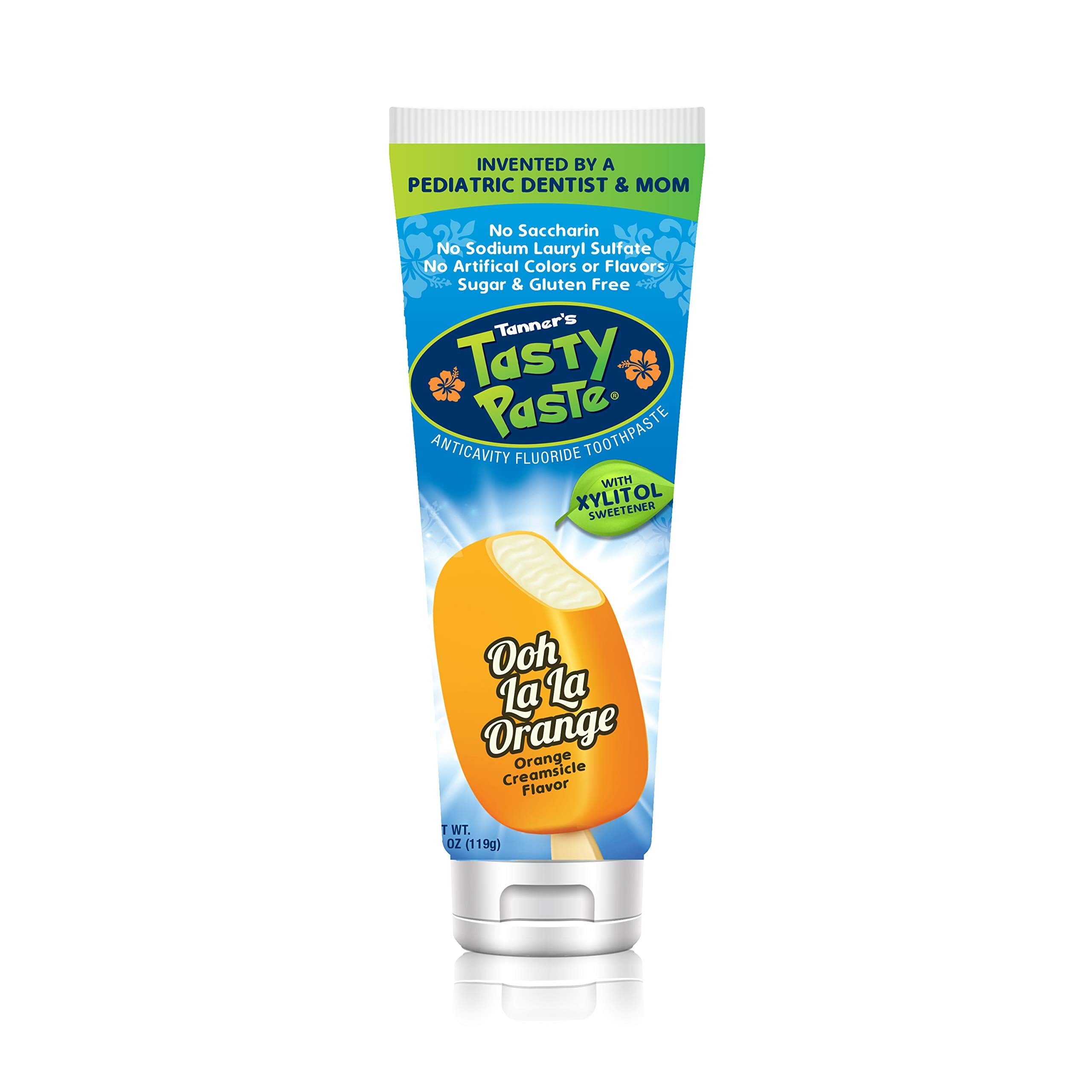 Tanner's Tasty Paste Ooh La La Orange - Anticavity Fluoride Children’s Toothpaste/Great Tasting, Safe, and Effective Vanilla Flavored Toothpaste for Kids (4.2 oz.)