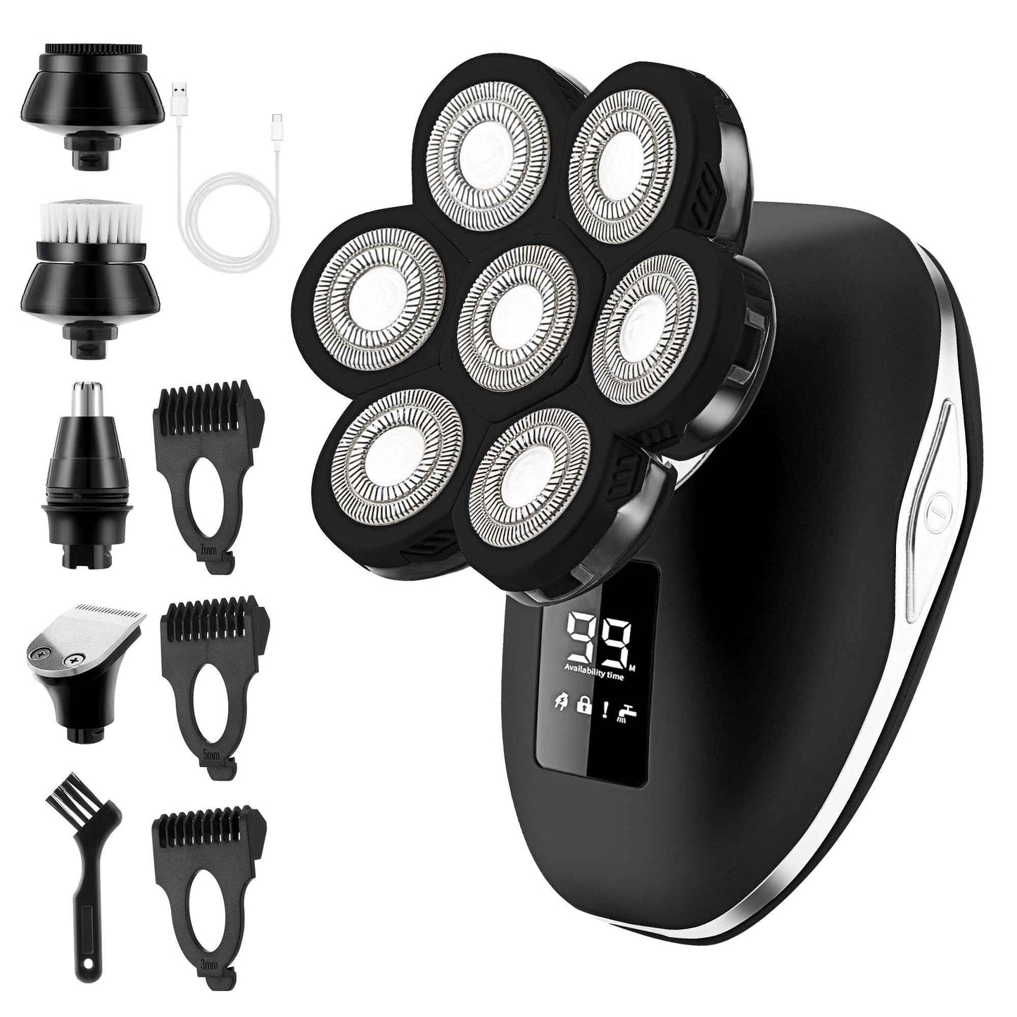 Electric Razors for Women, 7D Electric Shaver for Women, 5 in 1 Lady Shavers, Wet/Dry Bikini Trimmer, Rechargeable Face Razor for Arms Legs Armpit Pubic Area