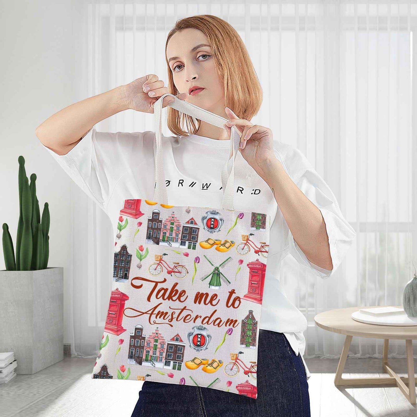 WZMPA Amsterdam Netherlands Travel Cosmetic Bag Amsterdam Souvenir Gift Take Me To Amsterdam Zipper Pouch Bag Amsterdam Travel Merchandise (Take Amsterdam TG)