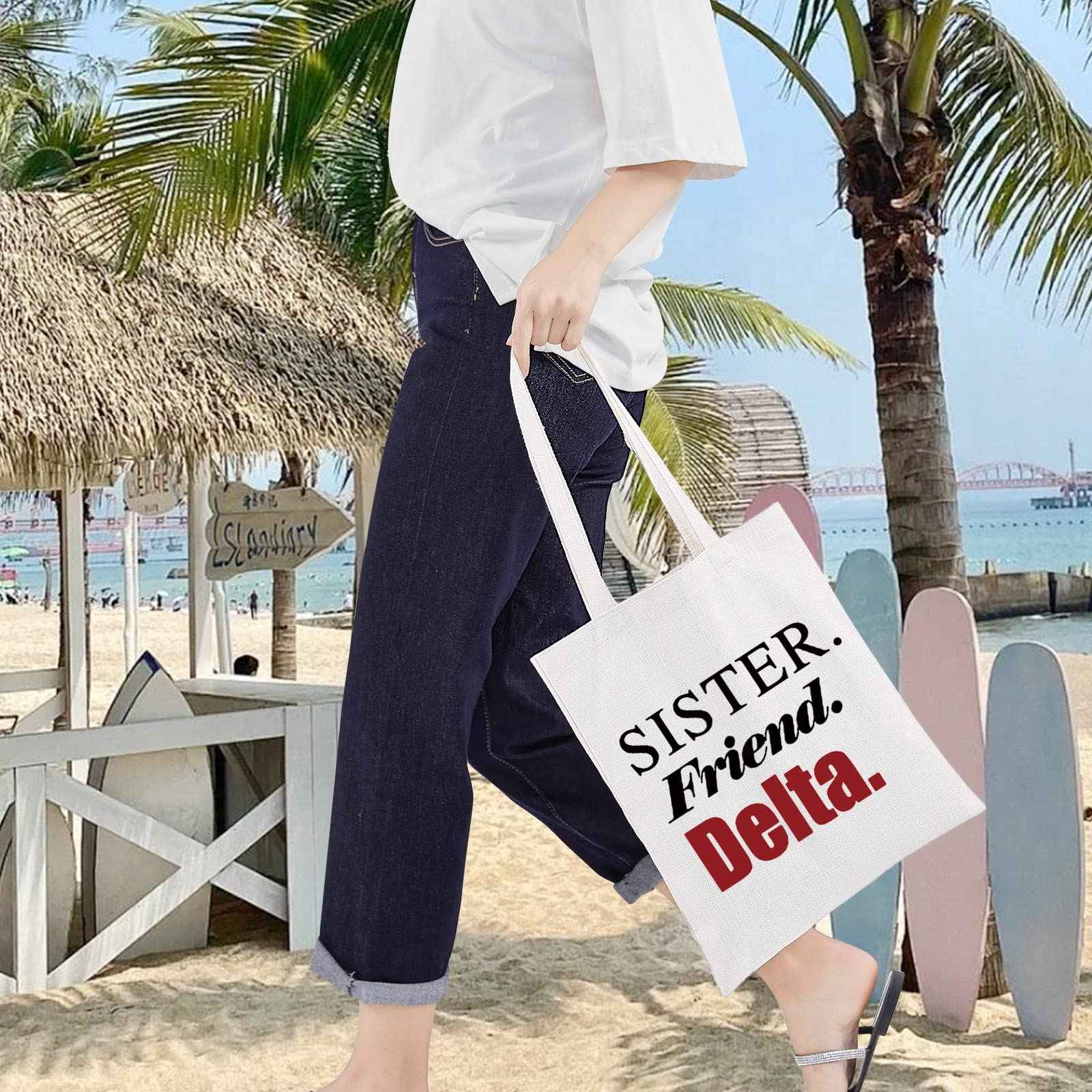 LEVLO Sorority Cosmetic Bag Elephant Sorority Gift Sister Friend Makeup Zipper Pouch Bag (Sister Friend T)