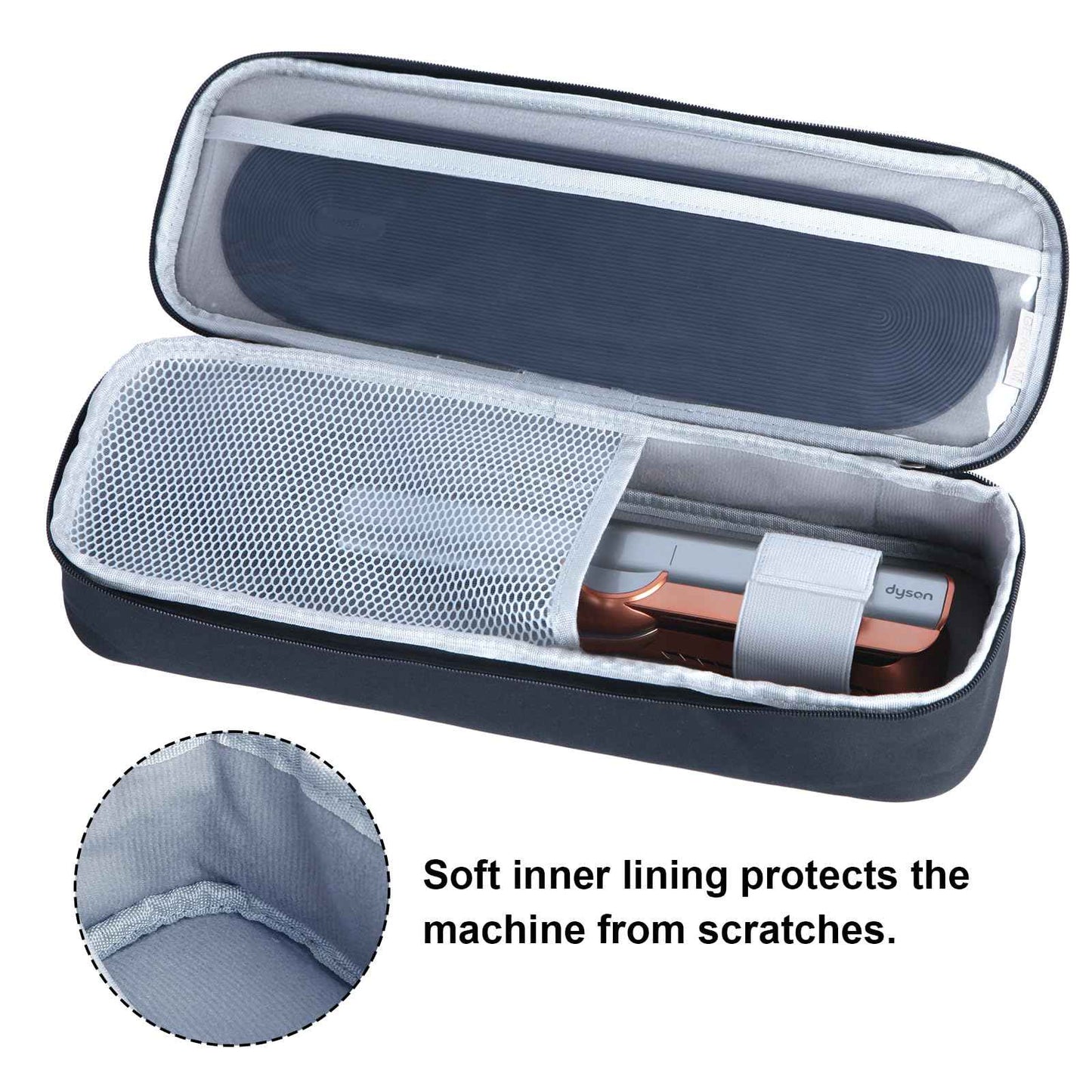 GENCAM Carrying Case Compatible with Dyson Airstrait Straightener, Travel Case for Airstraight, Portable Storage Case for Airstrait/Corrale Hair Straightener (Black)