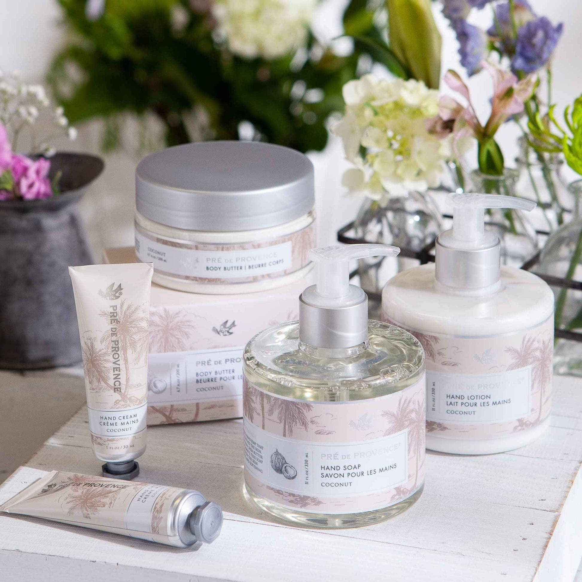 Pre de Provence Collection Liquid Hand Soap, Sooths & Softens while Cleansing, Enriched with Shea Butter, Vitamin E & Glycerin, Soft & Soothing, 11 fl oz, Coconut