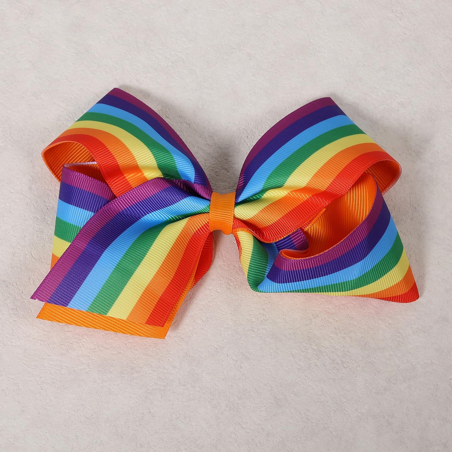 6 inch Big Rainbow Hair Bow Clips Hair Barrettes Alligator Hairpins for Girls Women Rainbow Pride Month Parade Outfit Decor Accessories Wedding Summer Holiday Gift