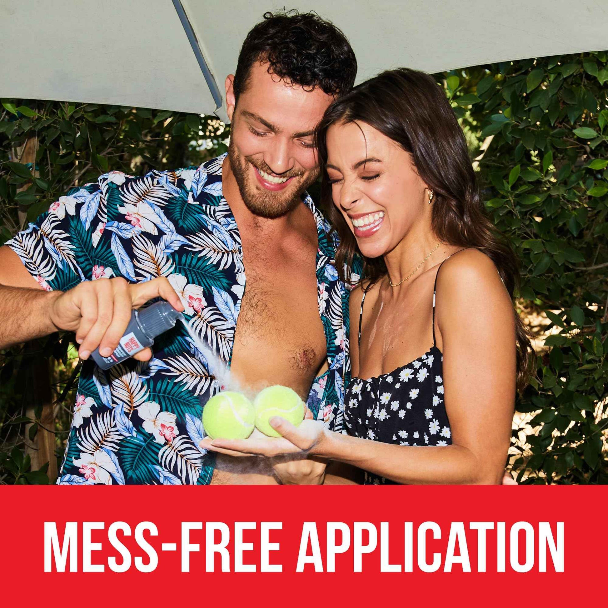 Happy Nuts Comfort Powder Spray Deodorant For Men: Anti-Chafing Sweat Defense, Odor Control, Aluminum-Free, Perfect Stocking Stuffer Gift for Men's Private Parts 2.75 oz (3 Pack), Original Scent