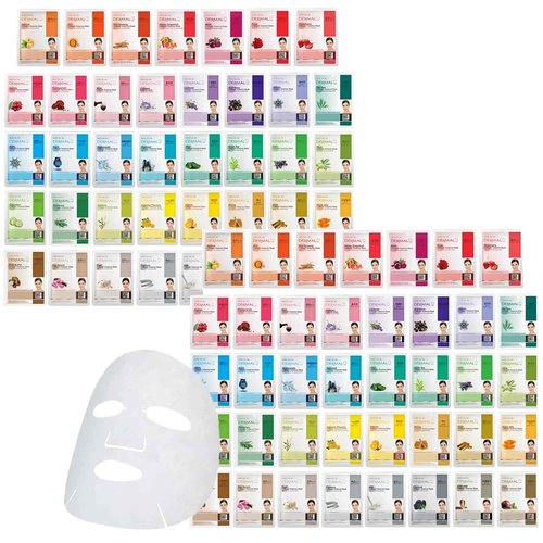 DERMAL 78 Combo Pack Collagen Essence Korean Face Mask - Hydrating & Soothing Facial Mask with Panthenol - Hypoallergenic Self Care Sheet Mask for All Skin Types - Natural Home Spa Treatment Masks