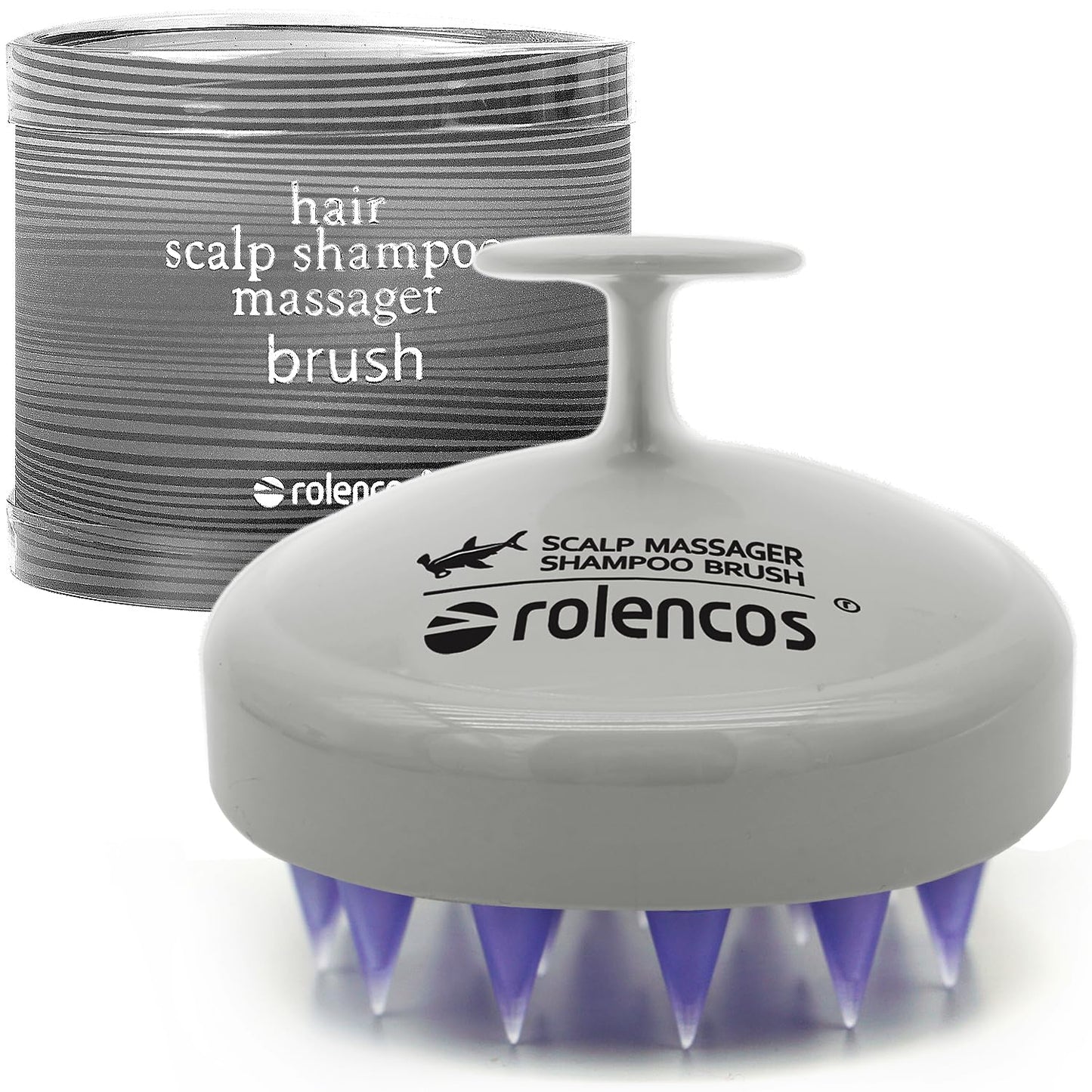 rolencos Scalp Massager Shampoo Brush (Gray)