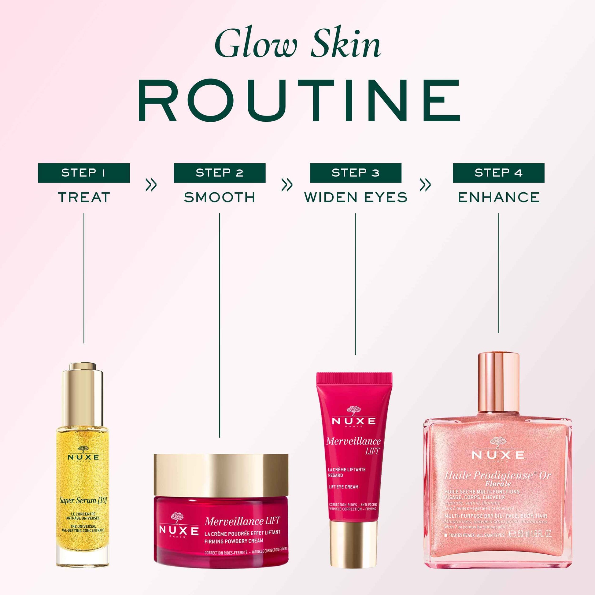 Nuxe Huile Prodigieuse Floral Shimmering Multi Purpose Dry Oil for Face Body. Luxurious Radiant Glow and Hydration, 1.6 Fl Oz