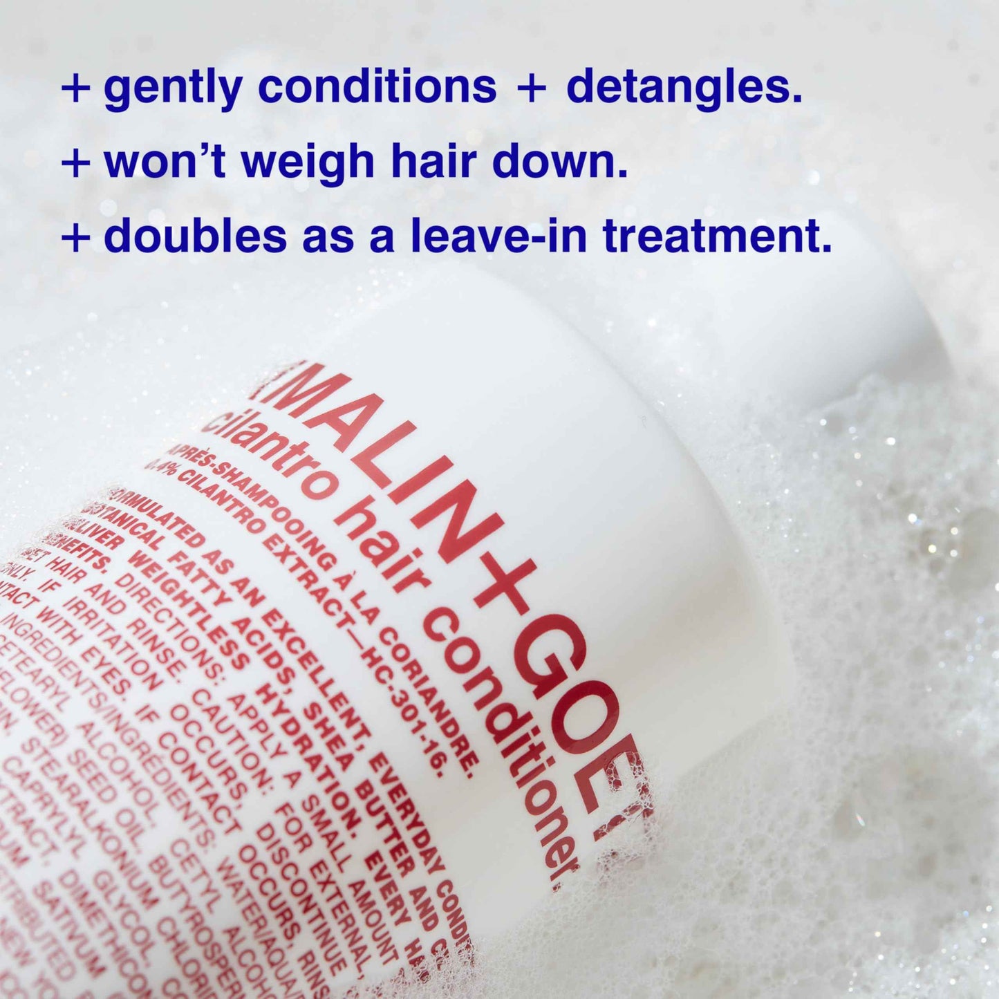 MALIN+GOETZ cilantro conditioner ‚Äîresidue-free, lightweight scalp treatment. conditions, detangles, balances pH, intensely hydrates. tames frizz for all hair types. vegan & cruelty-free, 8 Fl oz