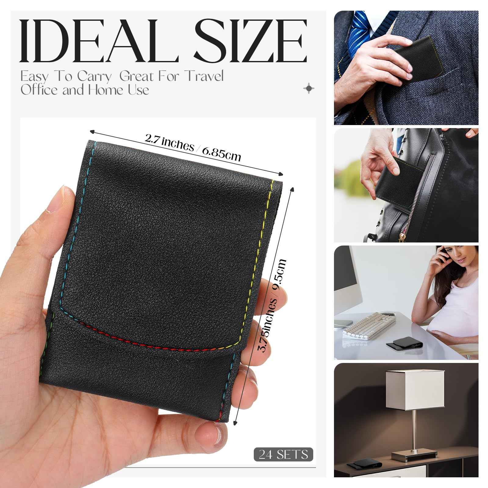 Lasnten 24 Set Christmas Manicure Set Bulk Nail Clippers Grooming Nail Kit Stainless Steel Professional Pedicure Kit Pedicure Tools with Travel Case Gifts for Xmas Men Women(7 in 1,Black)