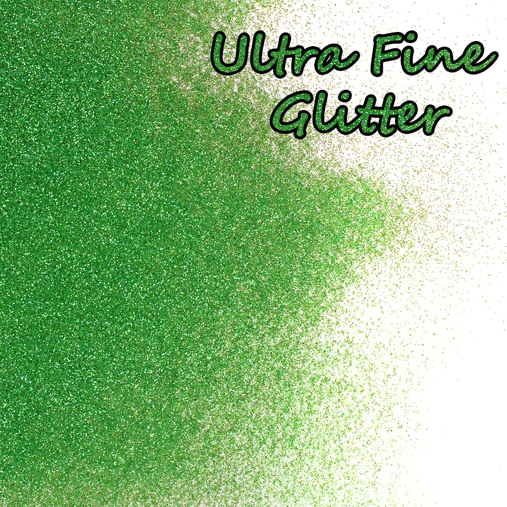 150g Extra Fine Glitter, Rainbow Ultra Fine Glitter Powder for Resin, Tumblers, Makeup Face Eye Hair Body, Crafts Painting Arts, Nail Art DIY Decoration (Rainbow Green)