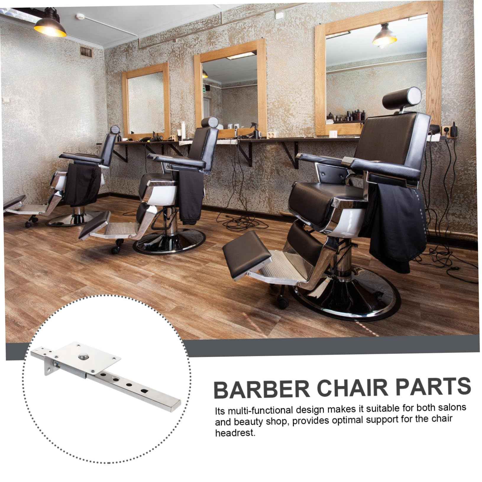 Beatifufu Salon Chair Headrest Bracket Replacement Durable Barber Chair Headrest Support Compatible with Salon Chair Accessories Easy Installation Barber Chair Parts