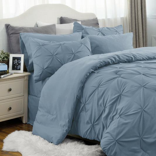 Bedsure Twin Comforter Set with Sheets - 5 Pieces Twin Bedding Sets, Twin Bed in a Bag with Comforter, Sheets, Pillowcase & Sham