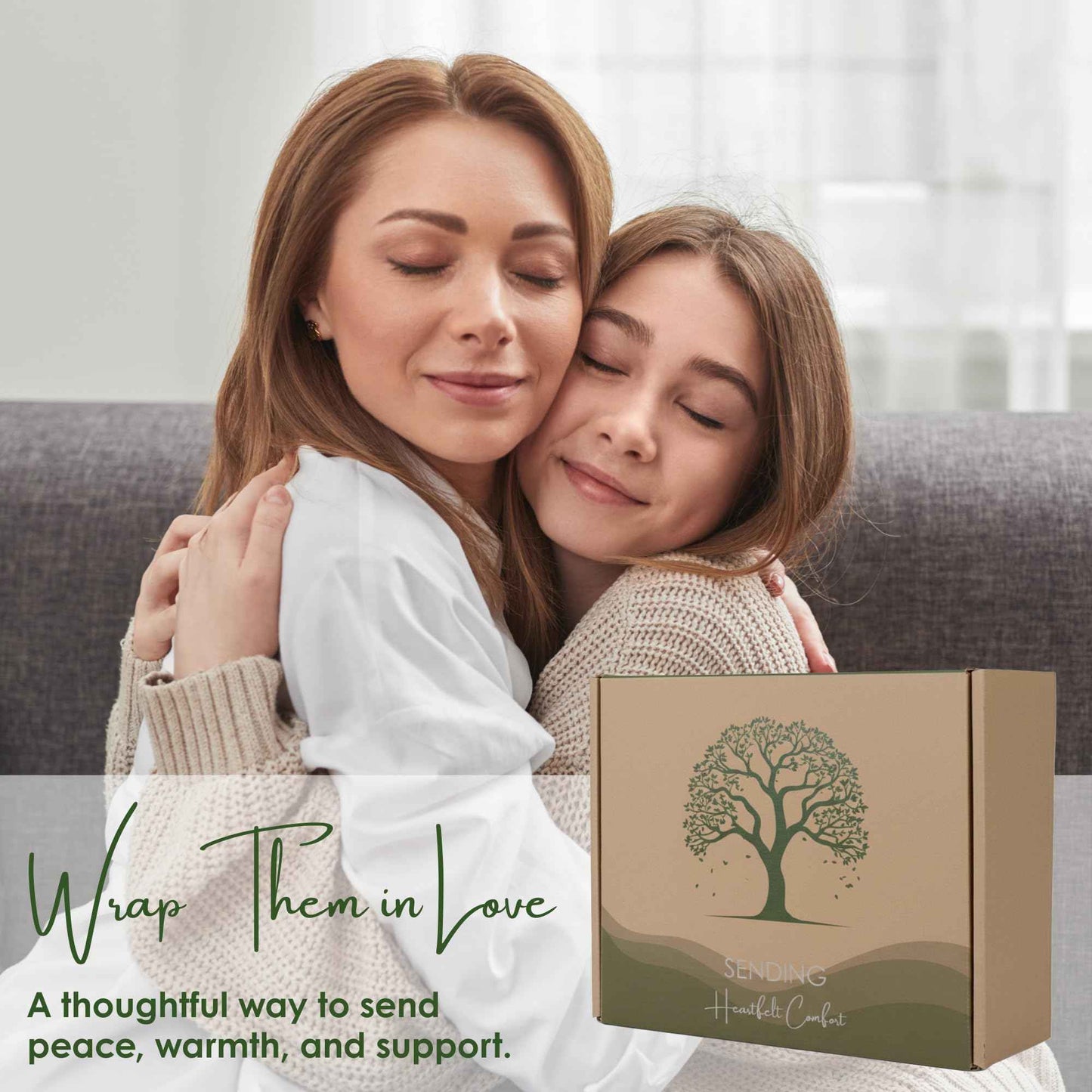 Sympathy Gift Baskets for Women – 8 Thoughtful & Cozy Items (Blanket and Candle Gift Set with Mug, Socks & More) – Sympathy Gifts for Loss of Loved One, Get Well, or Self Care Gifts for Women