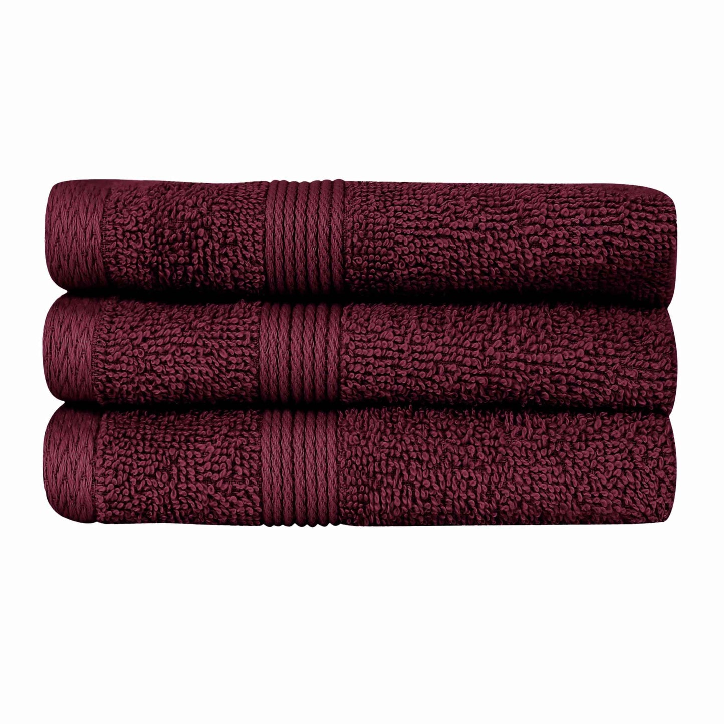 Organix Luxury Washcloth Set for Bathroon, Premium Cotton 12 Pack Face Cloth Set 13x13 Inch, Lightweight Highly Absorbent and Soft Feel Touch, Ideal for a Hotel & Spa Quality Experience (Maroon)