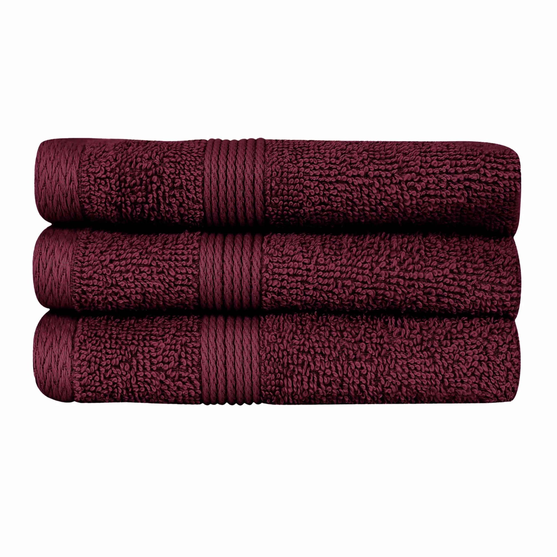 Organix Luxury Washcloth Set for Bathroon, Premium Cotton 12 Pack Face Cloth Set 13x13 Inch, Lightweight Highly Absorbent and Soft Feel Touch, Ideal for a Hotel & Spa Quality Experience (Maroon)