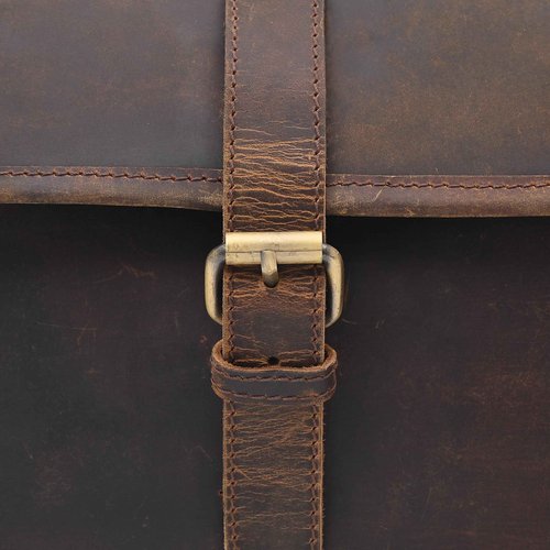 Autentico Leather Genuine Buffalo Leather Hanging Toiletry Bag with Waterproof Lining for Men & Women Handcrafted Vintage Distressed Brownn Leather Dopp Kit, Travelling Kit (Dark Brown)