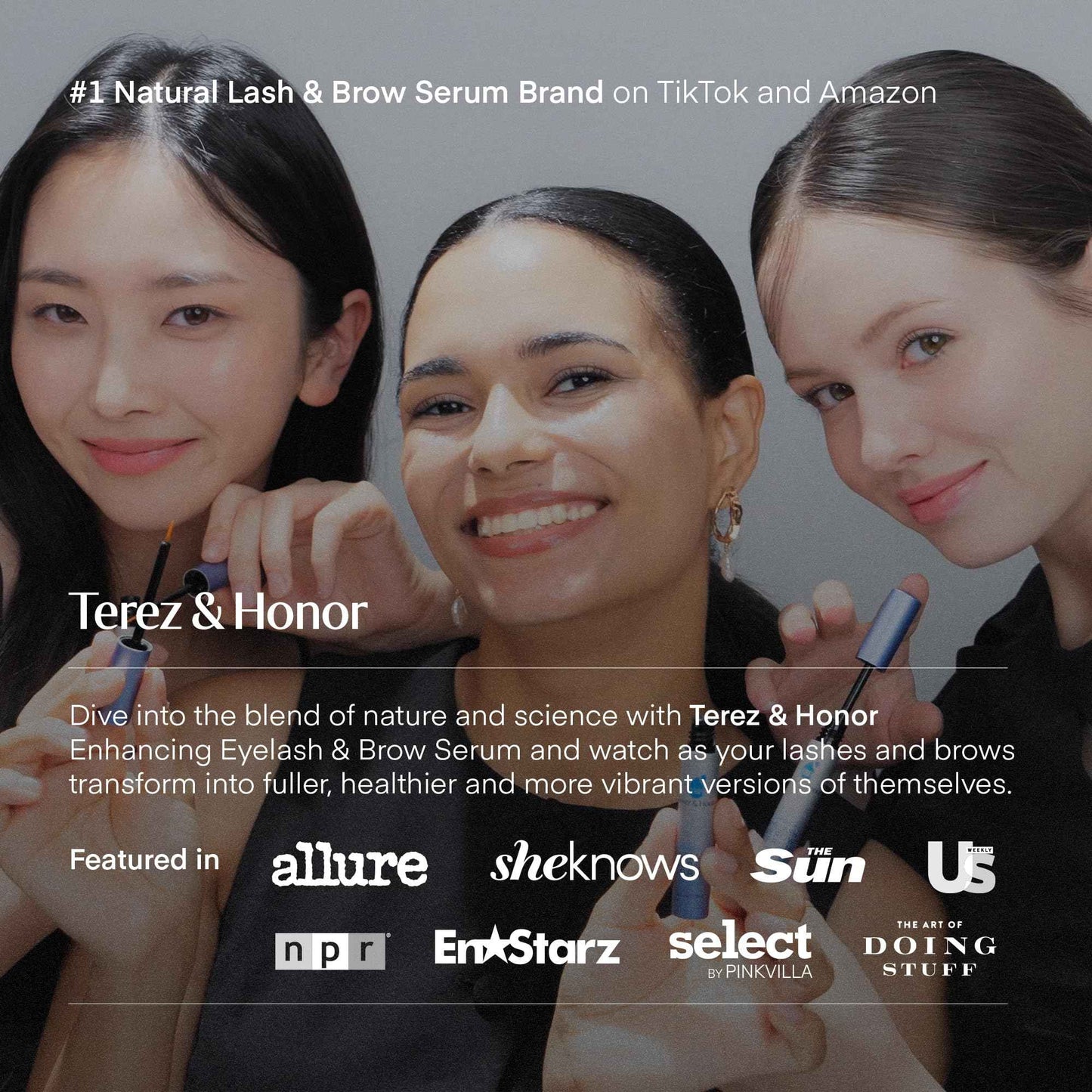 Terez & Honor Advanced Enhancing Eyelash and Eyebrow Serum (Eyelash Serum - 2 Pack)