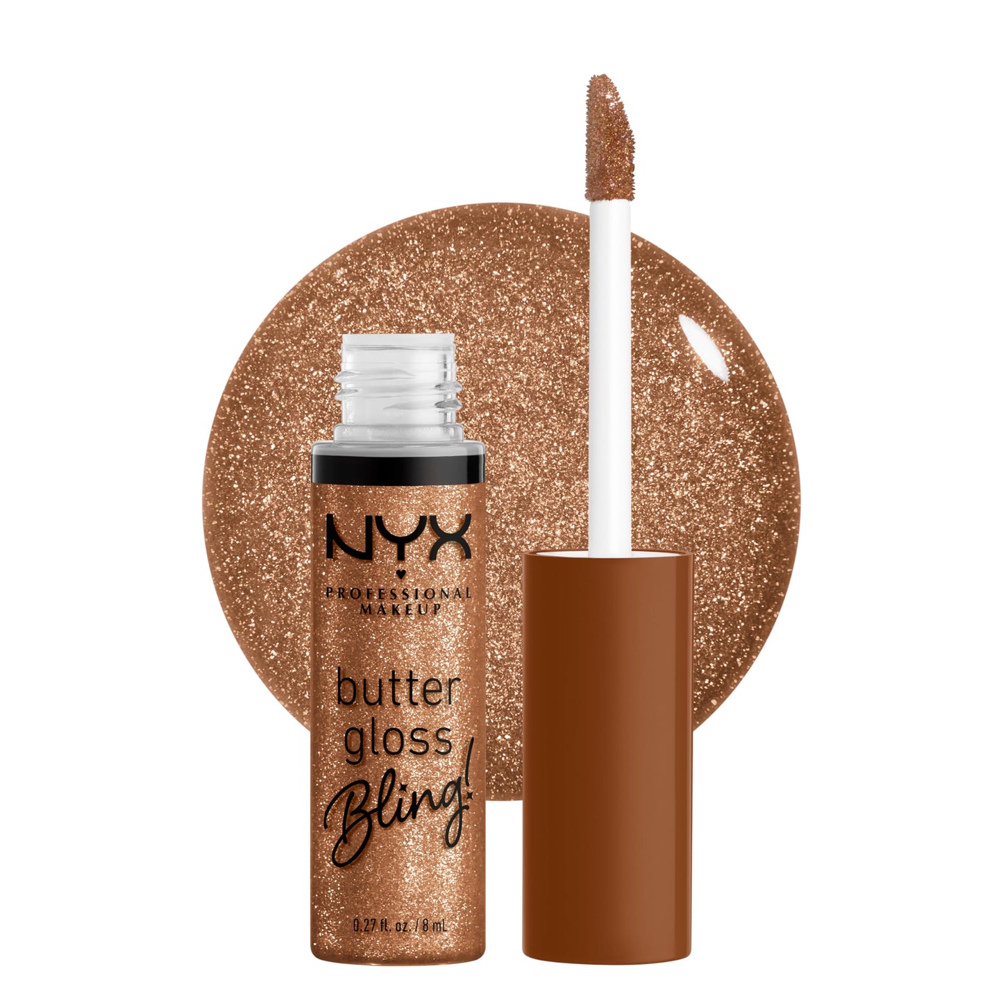 NYX PROFESSIONAL MAKEUP Butter Gloss Bling Lip Gloss, Non Sticky and Shiny Vegan Lip Makeup - Pay Me In Gold