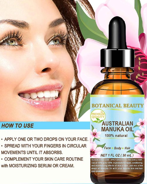 Botanical Beauty MANUKA OIL WILD GROWTH RAW 100% Natural VIRGIN UNREFINED Cold Pressed Carrier Oil. for Skin, Face, Hair, Lip and Nail Care Anti-Aging 1 Fl Oz - 30 ml