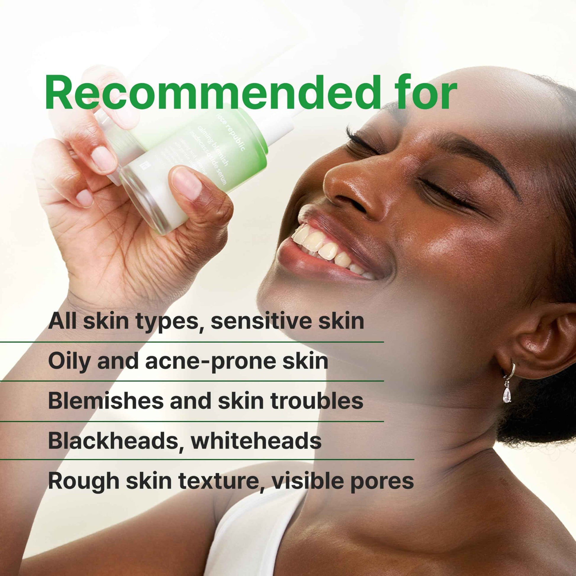 Face Republic Calming Tea Tree Madecassoside Serum 45ml 1.52 fl oz | Lightweight | Soothing | Madecassoside, Tea Tree, Centella Asiatica, Niacinamide | For irritated skin | Vegan Korean Skin Care