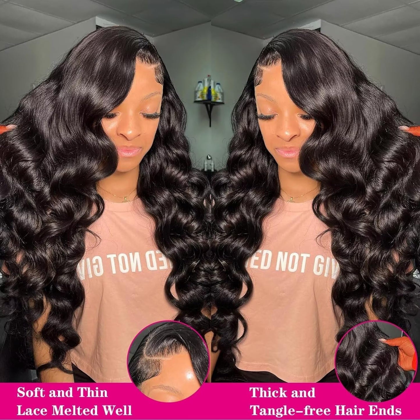 Body Wave Lace Front Wigs Human Hair Pre Plucked 180 Density 28 Inch 13x4 HD Transparent Frontal Glueless Wigs Human Hair with Baby Hair Natural Hairline Human Hair Wigs for Black Women