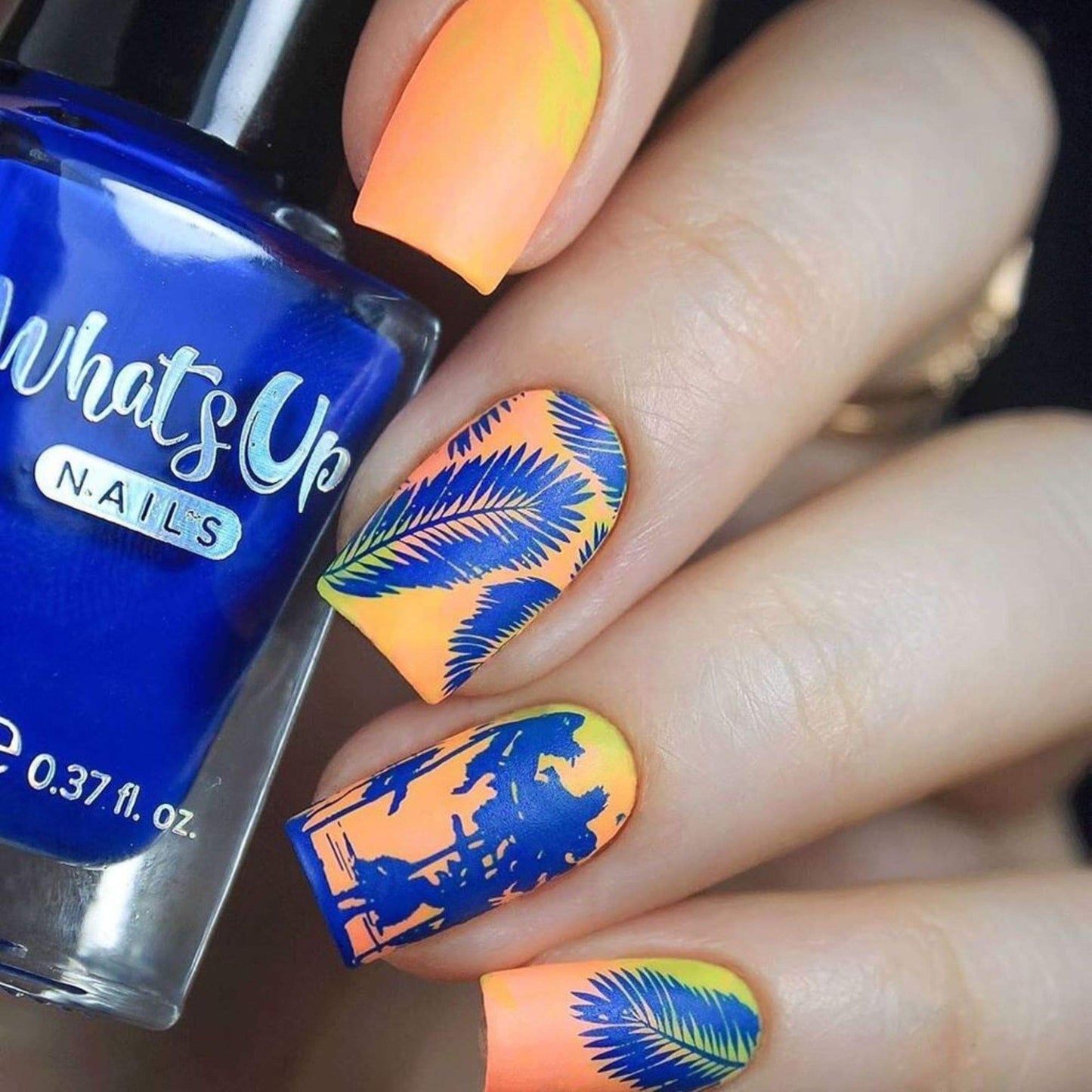 Whats Up Nails - Jay for a Day Stamping Polish Blue Creme Lacquer for Stamped Nail Art Design 7 Free Cruelty Free Vegan