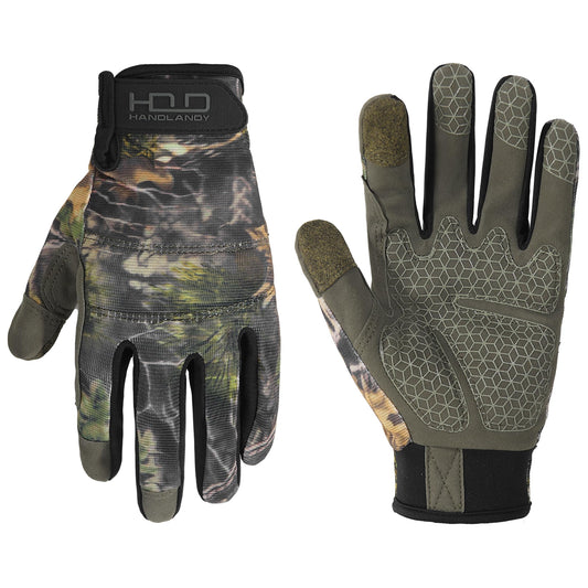 HANDLANDY Work Gloves with Grip, Safety Mechanics Gloves for Men, Touchscreen Multi-Purpose Use Tactical Gloves