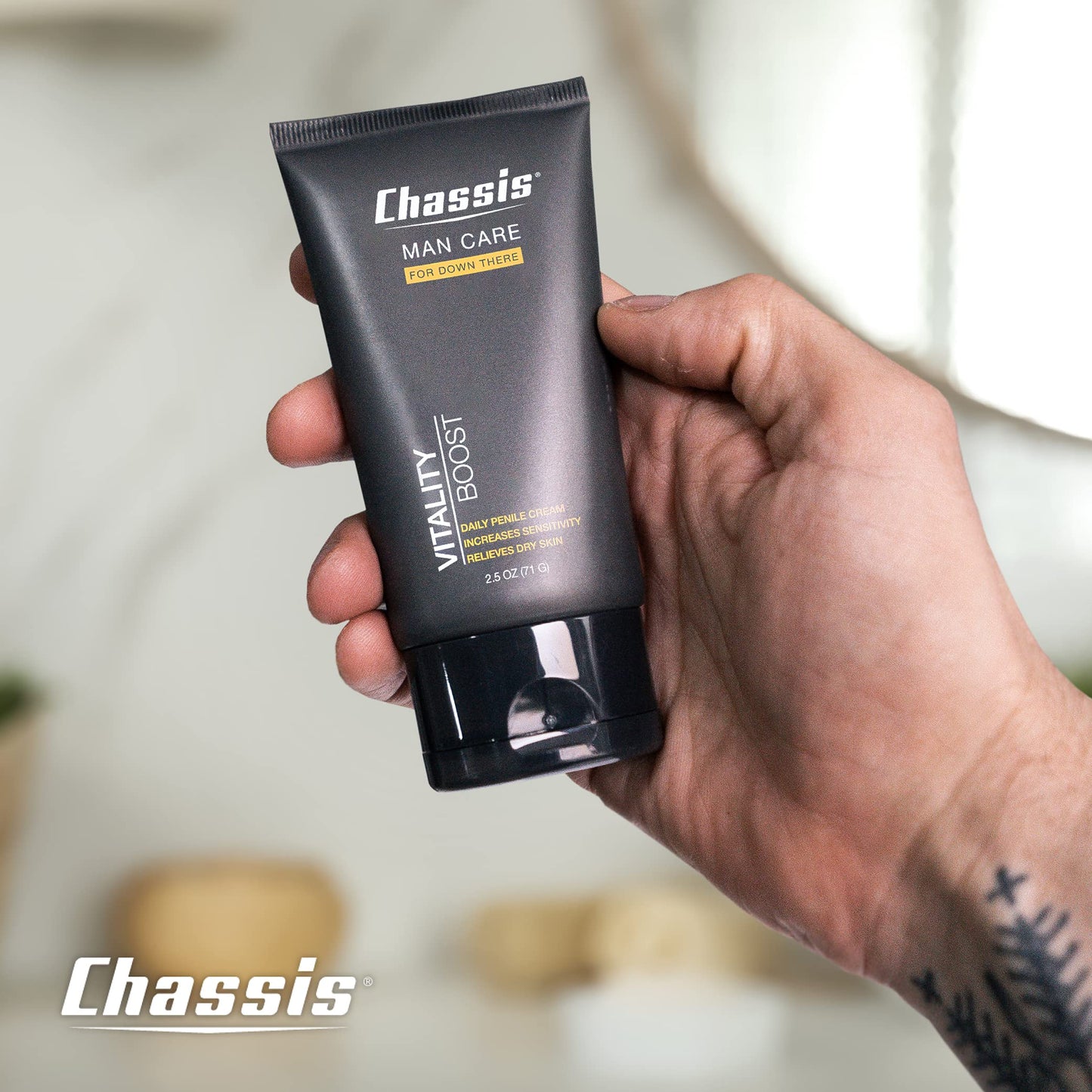 Chassis Vitality Boost Penile Health Cream for Men, Male Moisturizing Cream, Relieves Irritation, Sensitivity Solution, Natural Ingredients