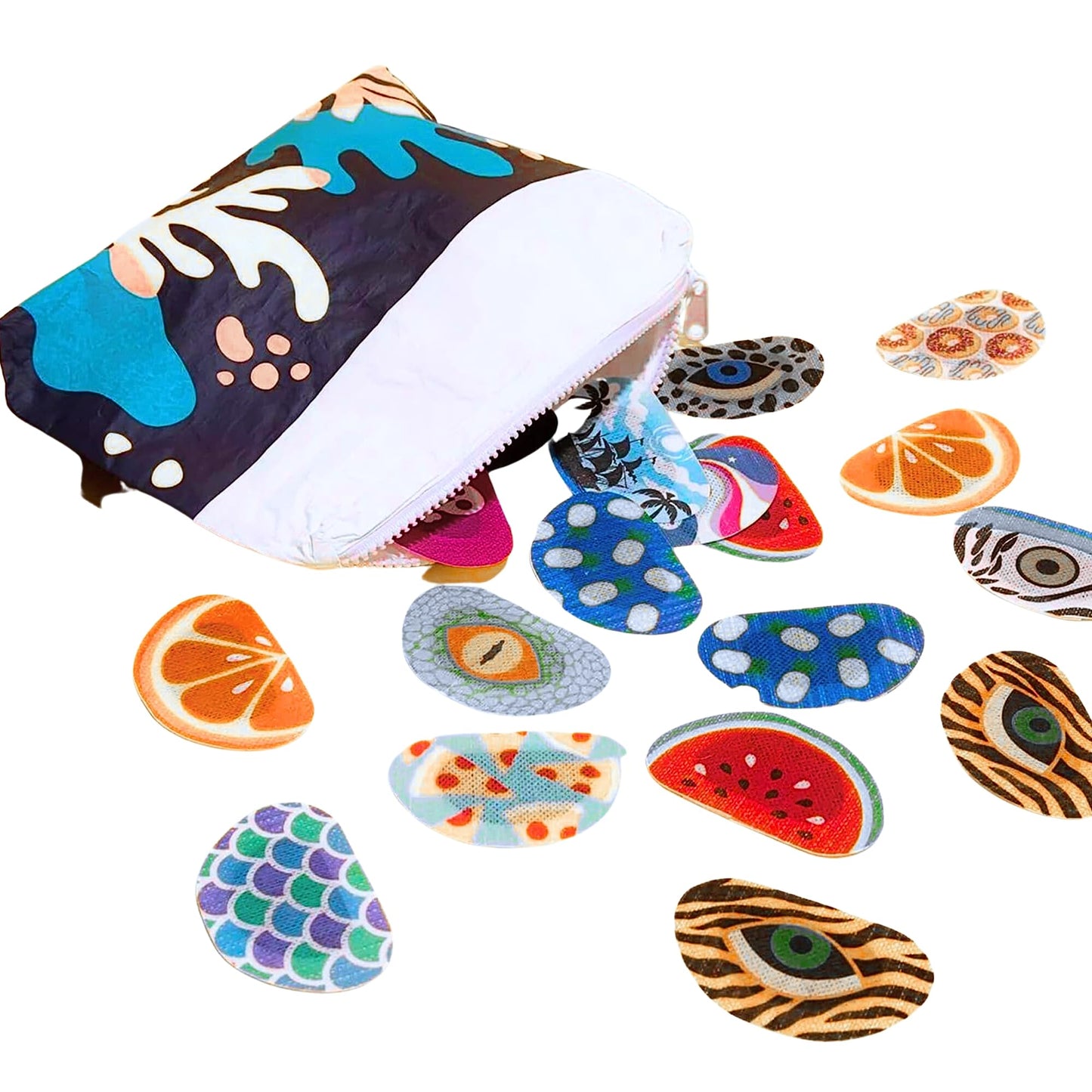 Fashionable Fun with See Worthy Patches + Pouch Bundle - Ideal for Eye Patch Enthusiasts, Travel, Beach, and More - Perfect for Eye Patch Enthusiasts - for Fashionable and Funny Adventures