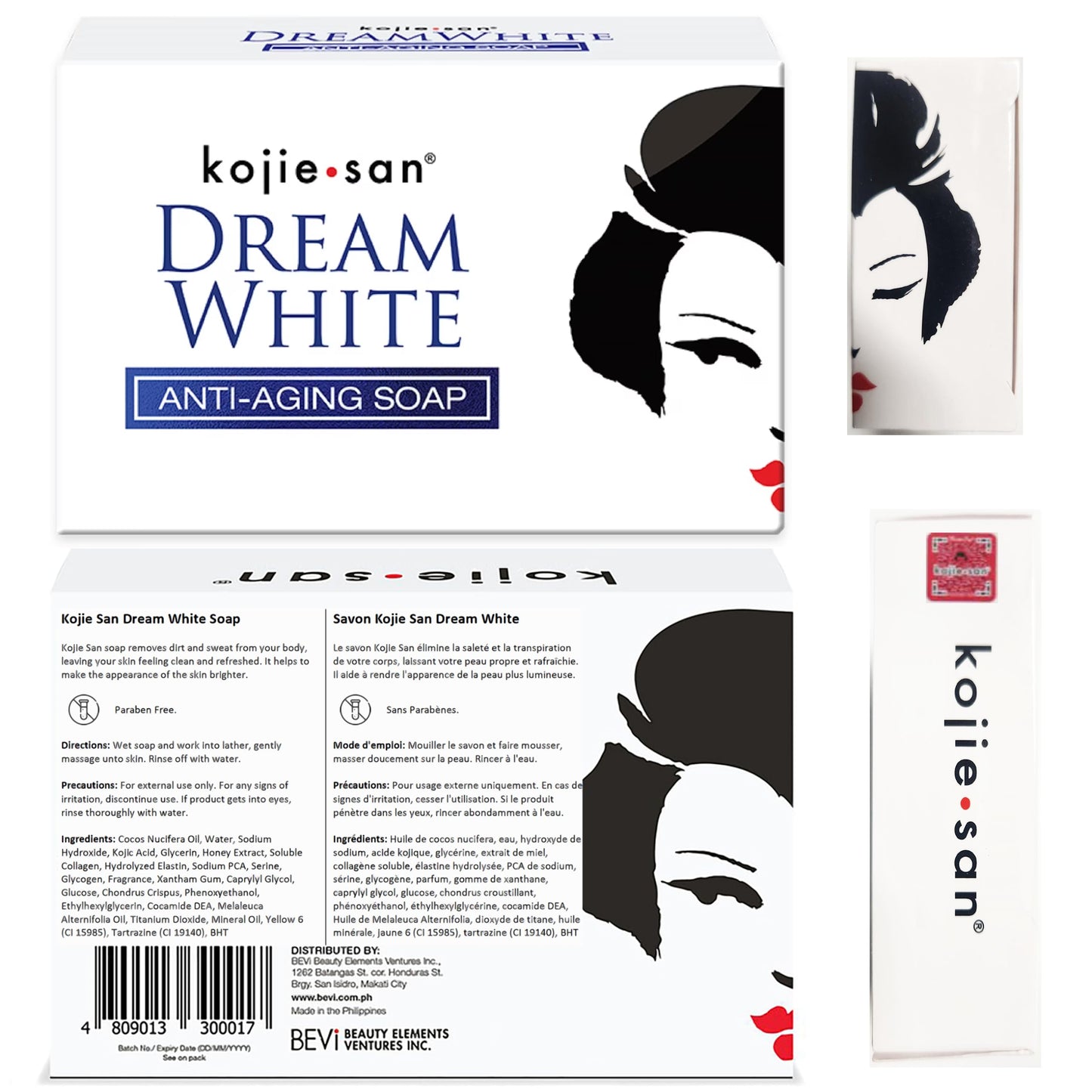 Kojie San DreamWhite Soap - Skin Brightening & Anti Aging Kojic Acid Soap that Reduces Hyperpigmentation with Collagen, Elastin & Coconut Oil - 135g x 6 Bars