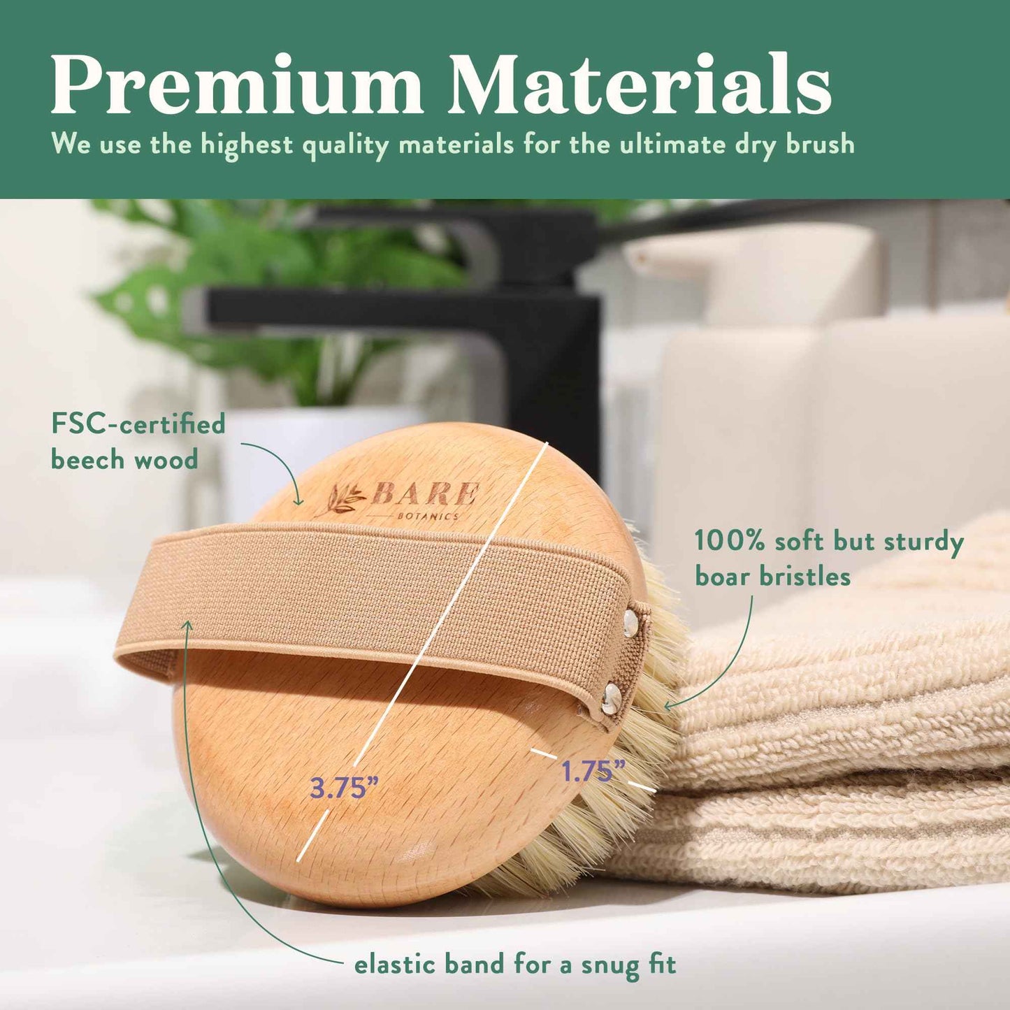 Bare Botanics Bergamot Mint Body Oil (Custom Formulated) + Dry Brushing Body Brush