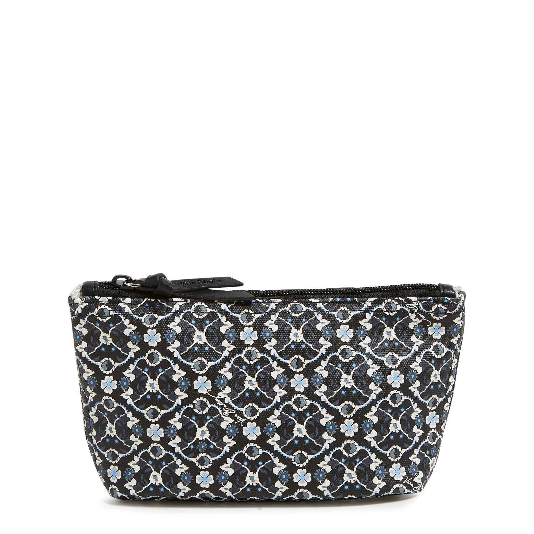 Vera Bradley Every Day Small Pouch Makeup Organizer Bag, Charcoal Vines