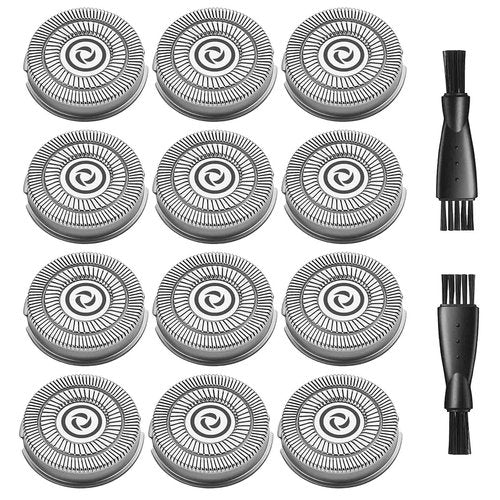 12 Pack Electric Razor Replacement Blades Compatible with rategist Electric Shaver Blades rategist Replacement Blades for rategist Electric Shaver WD-787, 2 Cleaning Brush