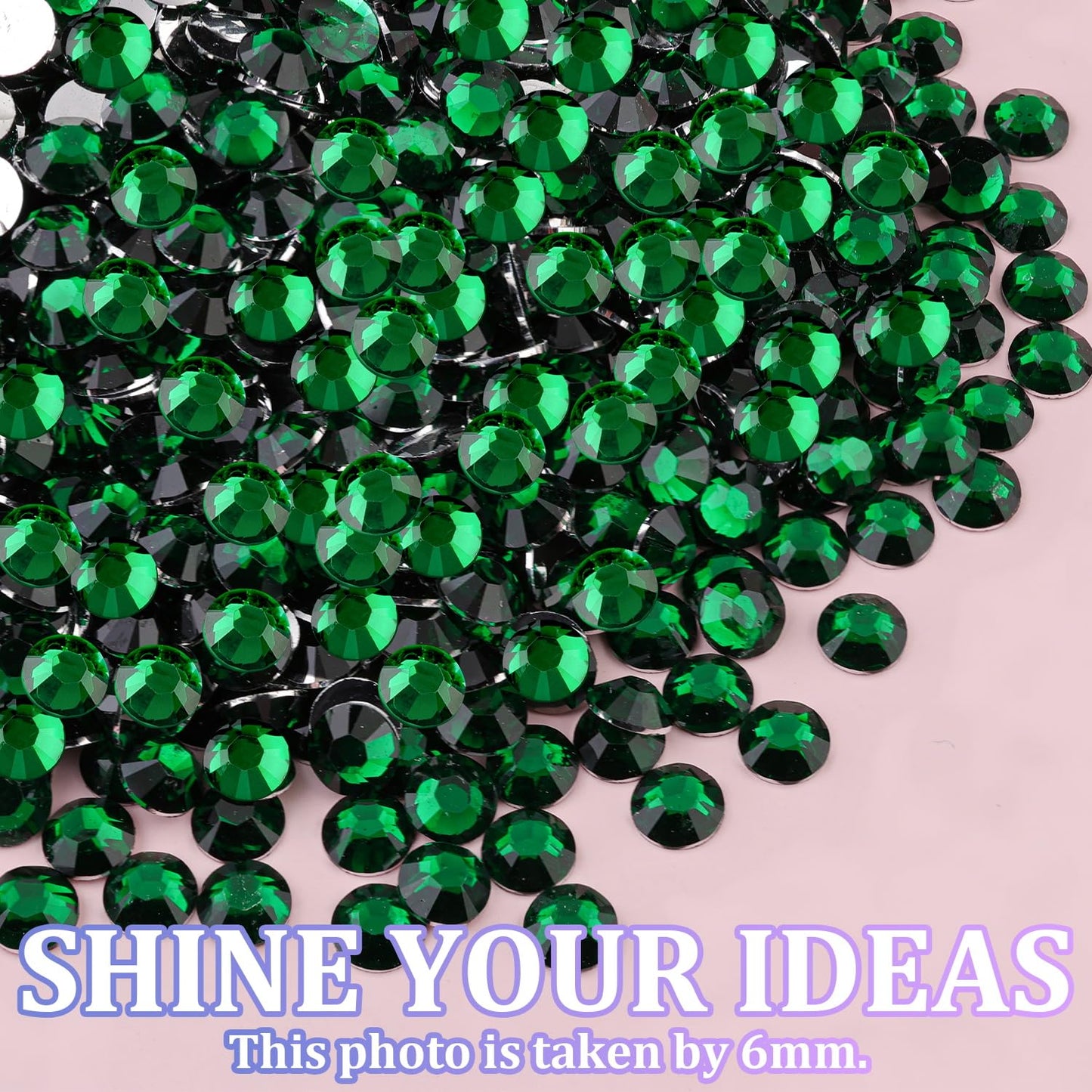 16000Pcs Resin Rhinestones for Crafting, Emerald Green Non Hotfix Flatback Gems, Bedazzling Crystal with 3Pcs 10ml B7000 Jewelry Glue for DIY Crafts Clothing Tumblers Shoes Fabric Nail Art