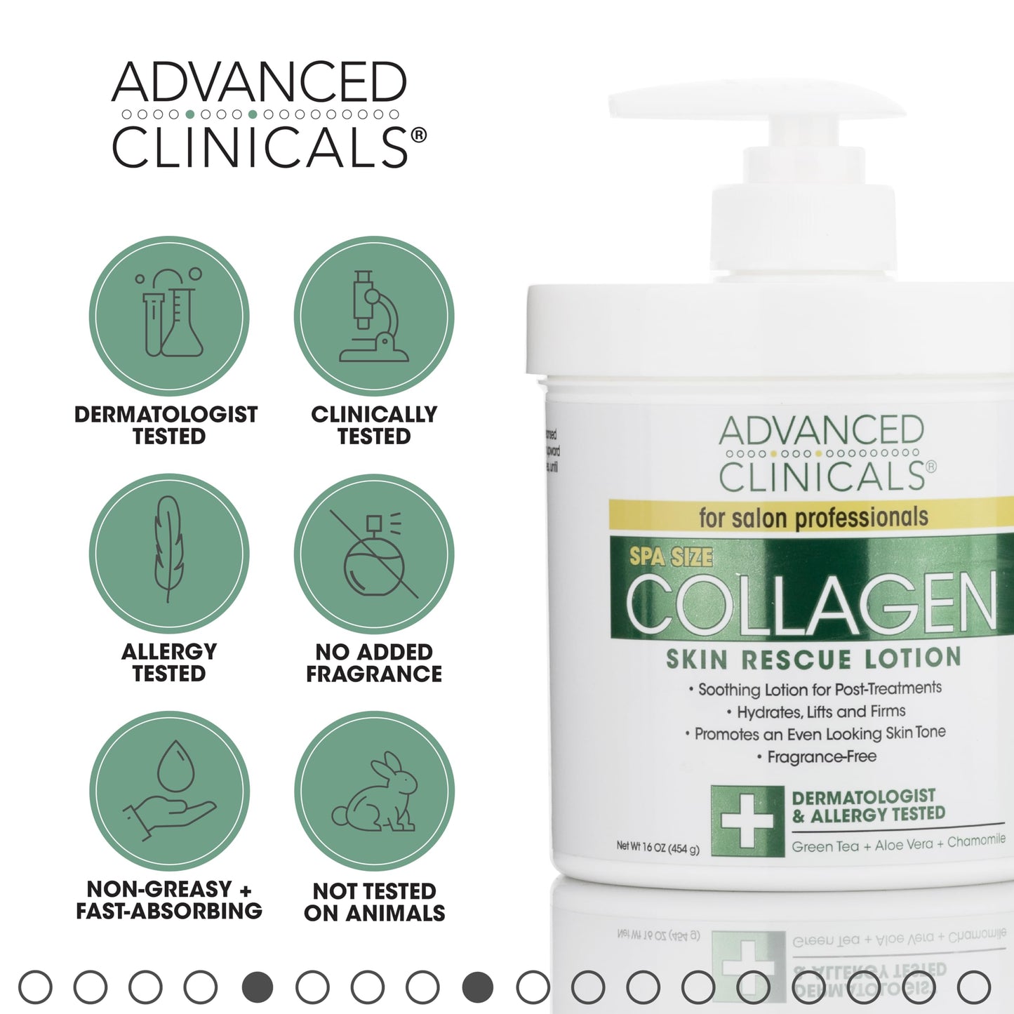 Advanced Clinicals Collagen Body Cream Moisturizer Lotion + Collagen Body Oil Skin Care 2 Piece Set – Tightening, Firming, & Hydrating Skin Care Set To Reduce Crepey Skin, Wrinkles, & Stretch Marks