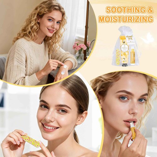 24 Sets Bulk Gifts For Women, Hand Cream Lotion, Lip Balm, Mini Nail Files Gifts Set with Organza Bags, Thank You Card, Baby Shower Bridal Wedding Favor for Guests, Christmas Gifts for Women